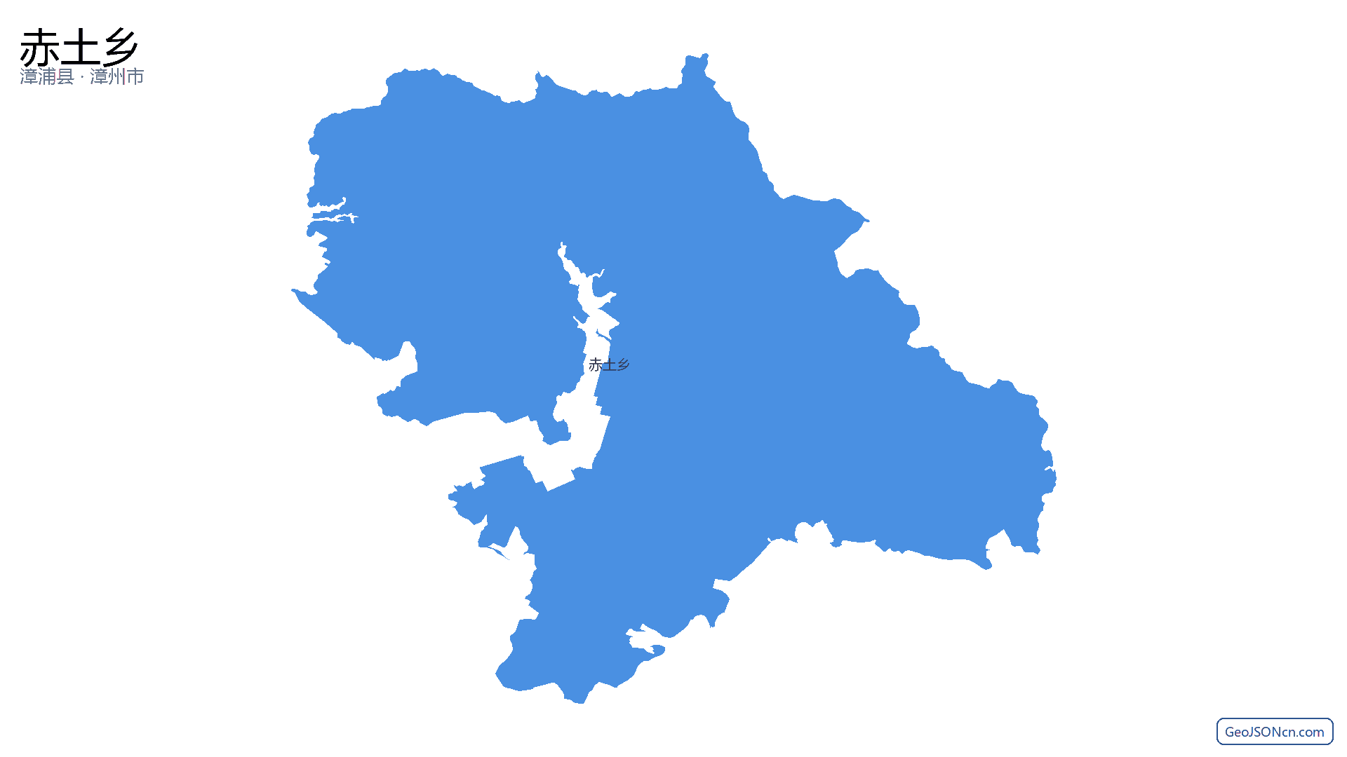 赤土乡行政区划边界地图（漳浦县·漳州市）,提供GeoJSON、SHP矢量边界数据下载及高清地图大图(PNG/JPG) - GeoJSONcn.com