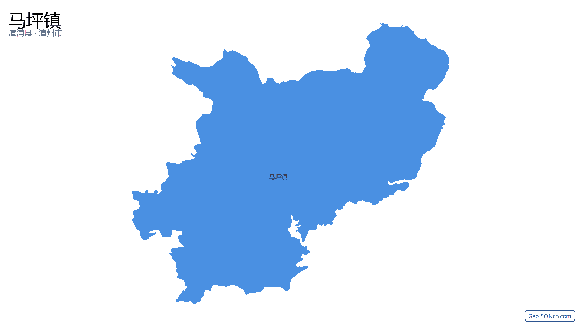 马坪镇行政区划边界地图(漳浦县·漳州市),提供GeoJSON、SHP矢量边界数据下载及高清地图大图(PNG/JPG) - GeoJSONcn.com