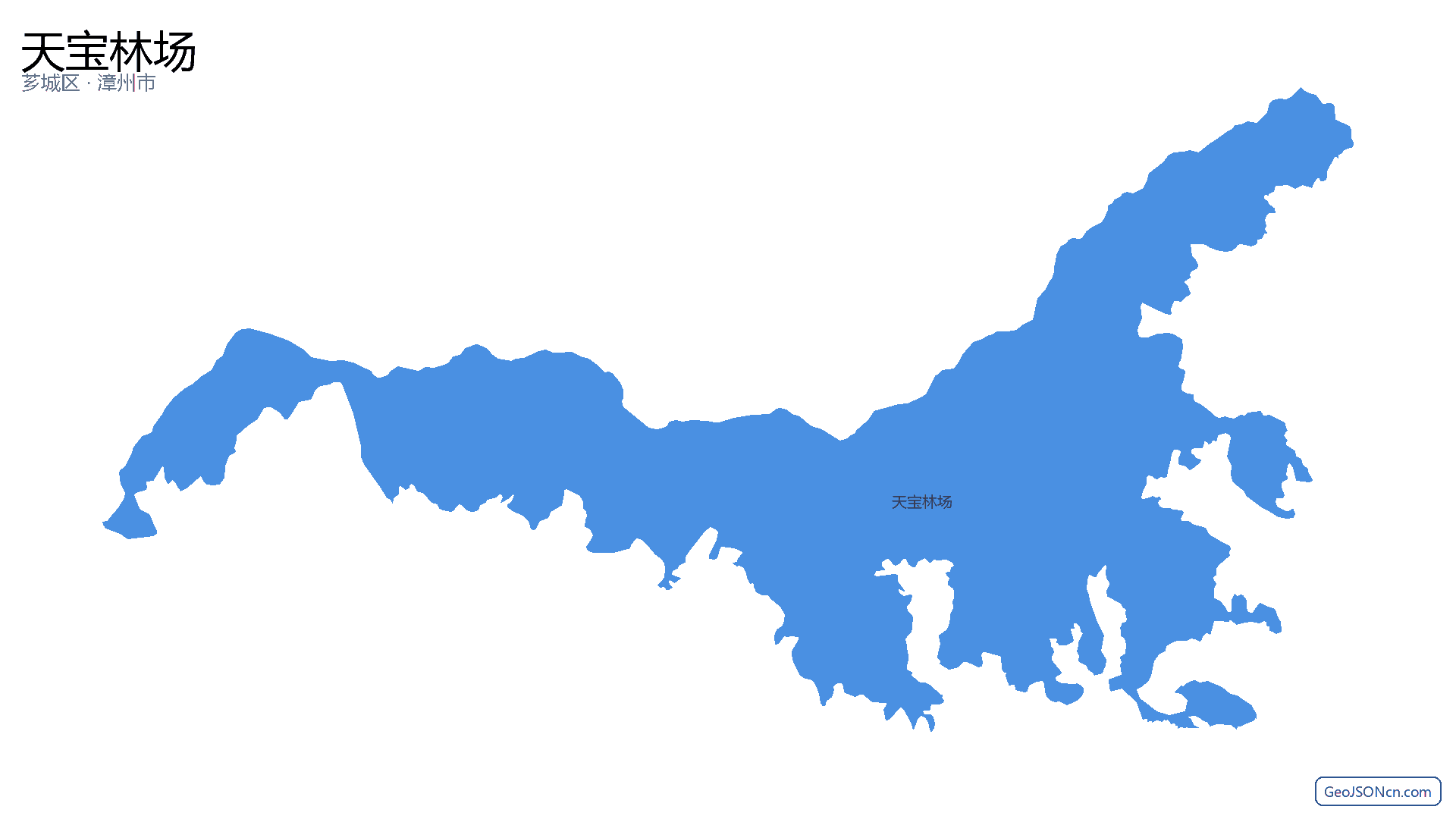 天宝林场行政区划边界地图(芗城区·漳州市),提供GeoJSON、SHP矢量边界数据下载及高清地图大图(PNG/JPG) - GeoJSONcn.com