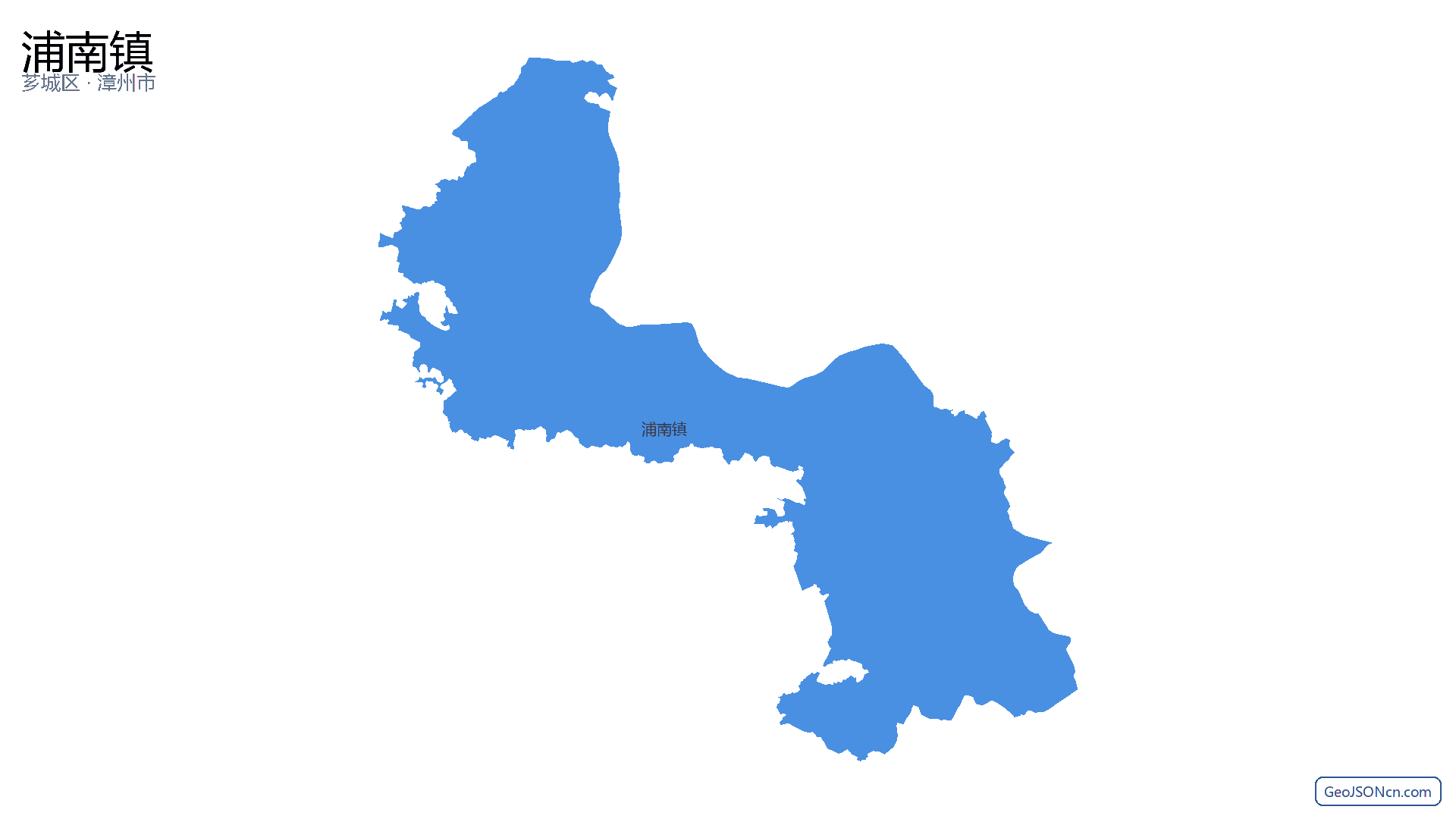 浦南镇行政区划边界地图(芗城区·漳州市),提供GeoJSON、SHP矢量边界数据下载及高清地图大图(PNG/JPG) - GeoJSONcn.com