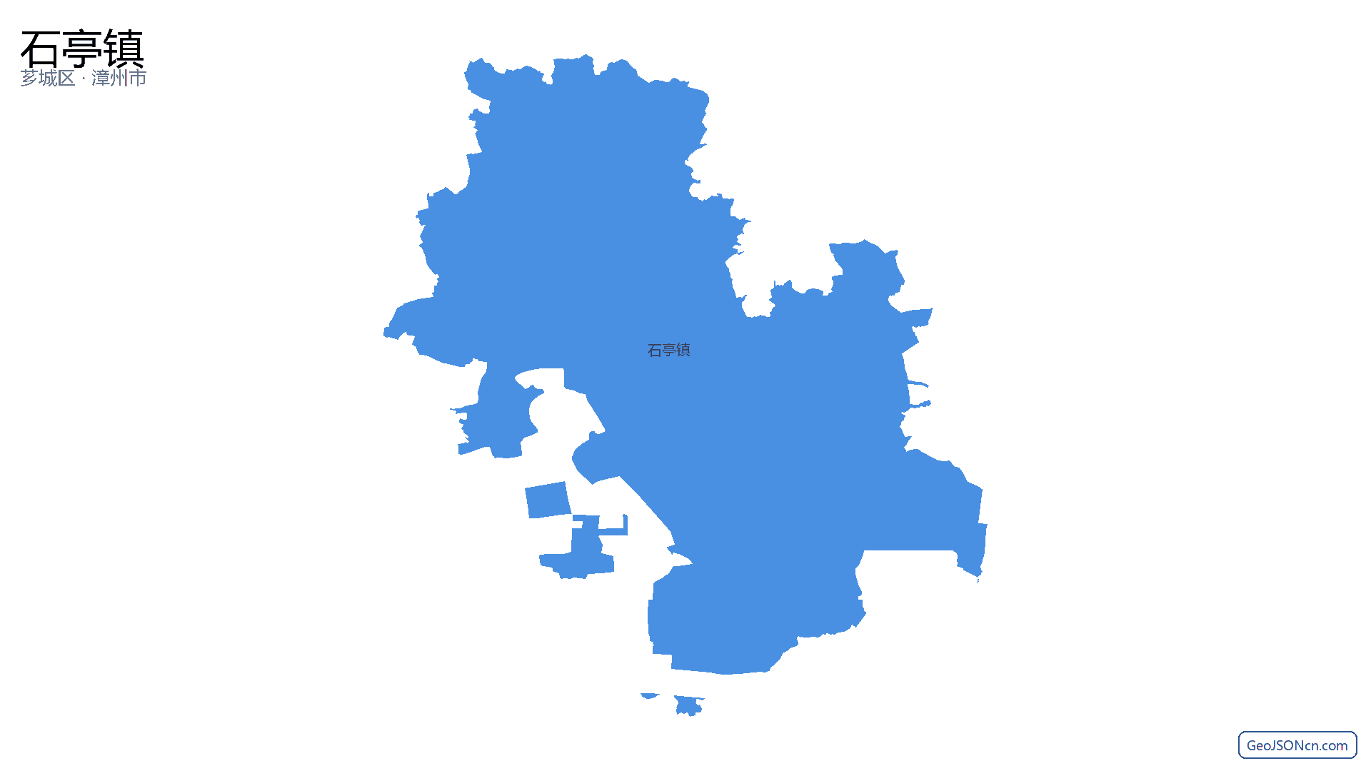 石亭镇行政区划边界地图(芗城区·漳州市),提供GeoJSON、SHP矢量边界数据下载及高清地图大图(PNG/JPG) - GeoJSONcn.com