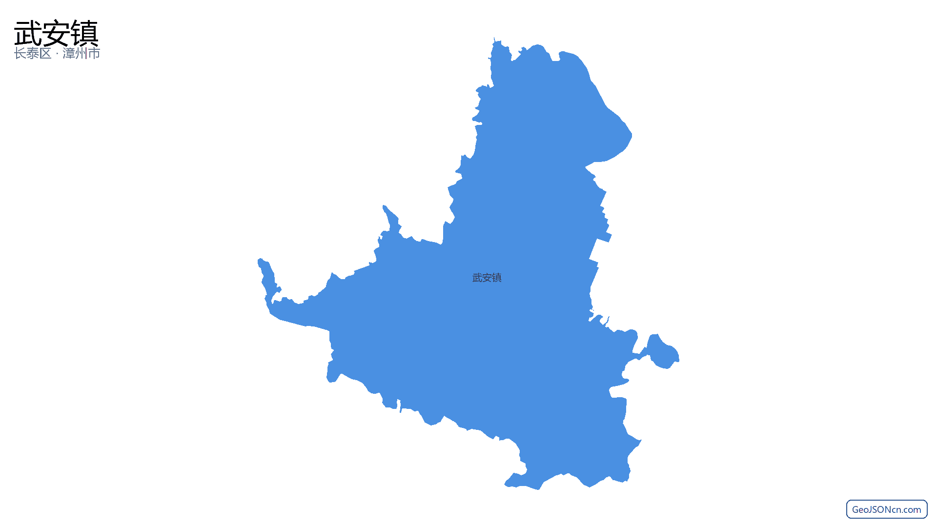 武安镇行政区划边界地图（长泰区·漳州市）,提供GeoJSON、SHP矢量边界数据下载及高清地图大图(PNG/JPG) - GeoJSONcn.com