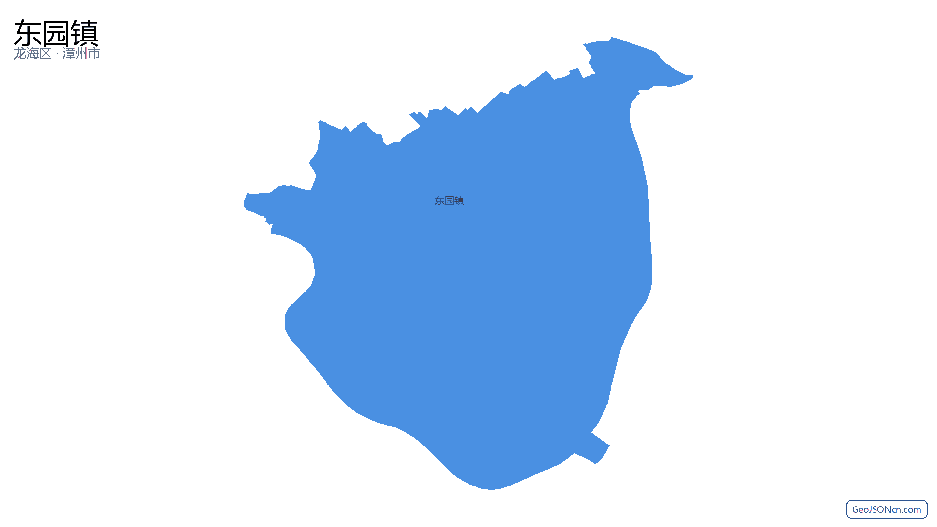 东园镇行政区划边界地图（龙海区·漳州市）,提供GeoJSON、SHP矢量边界数据下载及高清地图大图(PNG/JPG) - GeoJSONcn.com