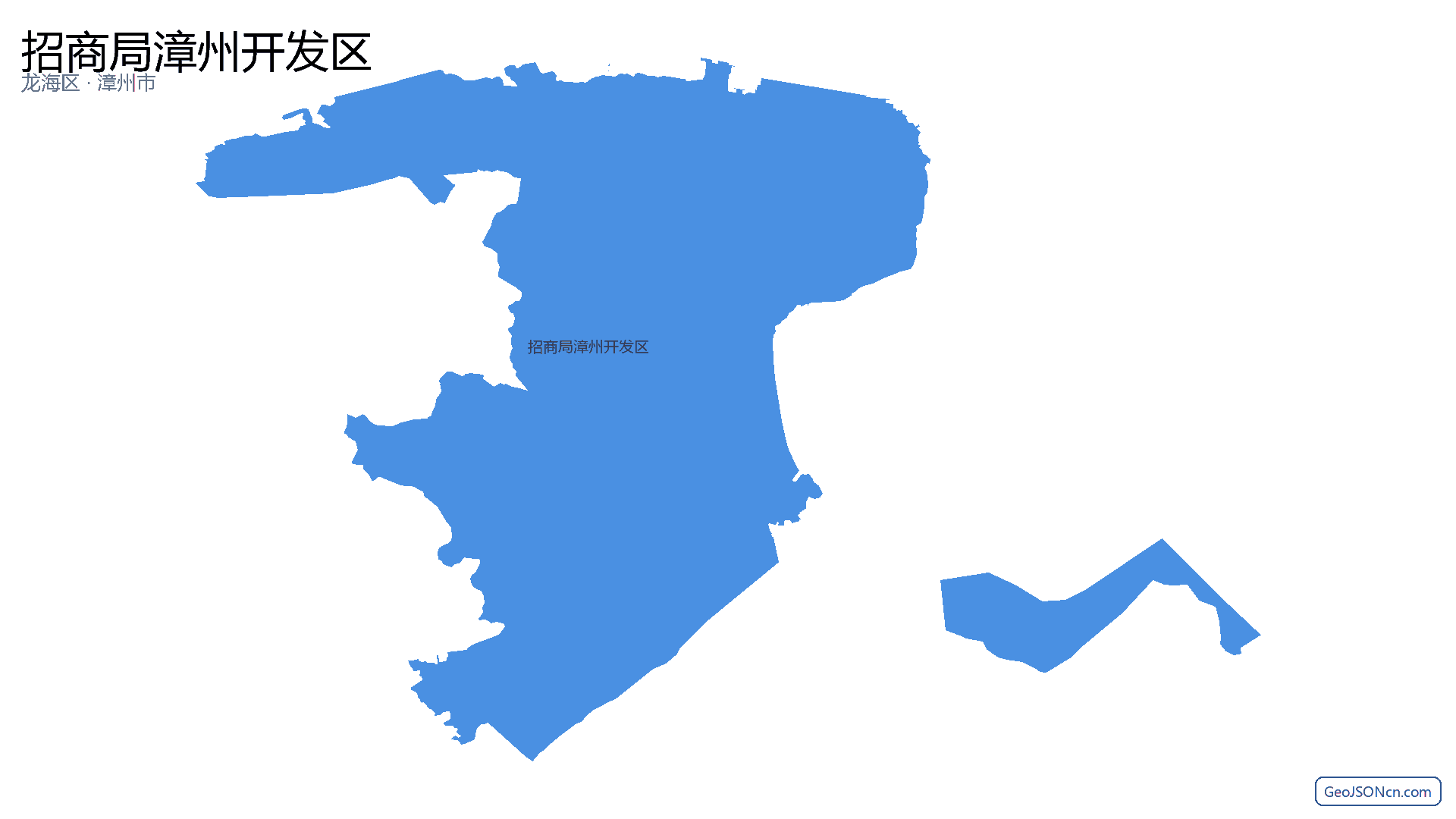 招商局漳州开发区行政区划边界地图(龙海区·漳州市),提供GeoJSON、SHP矢量边界数据下载及高清地图大图(PNG/JPG) - GeoJSONcn.com