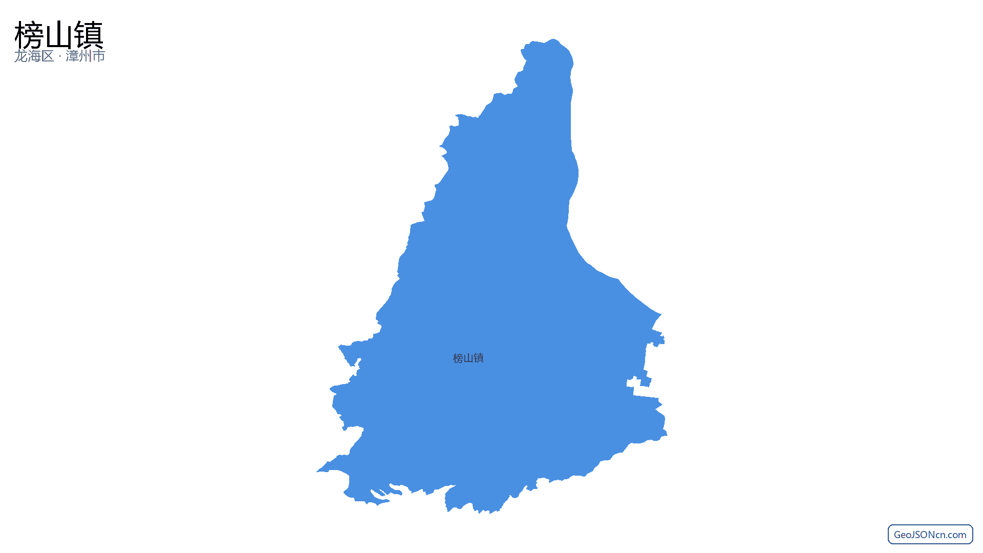 榜山镇行政区划边界地图（龙海区·漳州市）,提供GeoJSON、SHP矢量边界数据下载及高清地图大图(PNG/JPG) - GeoJSONcn.com