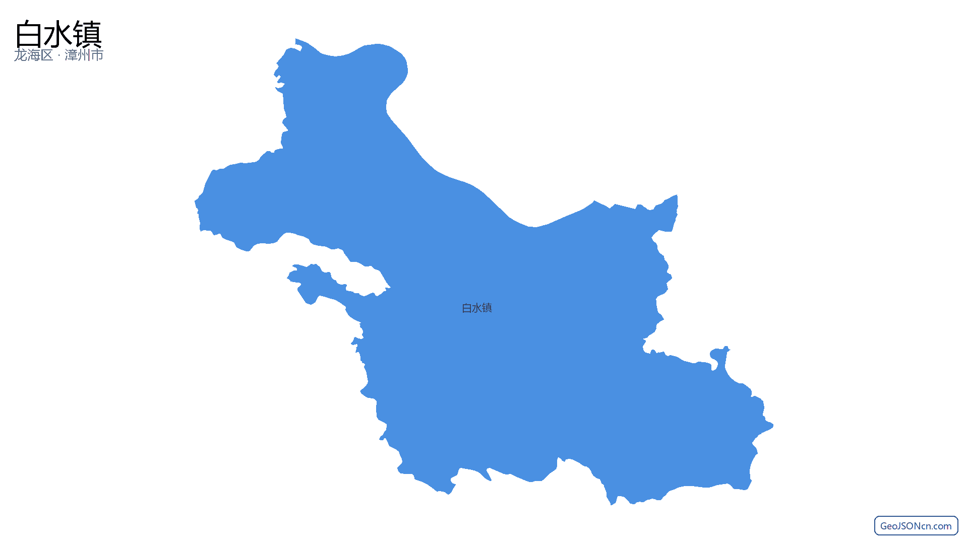 白水镇行政区划边界地图（龙海区·漳州市）,提供GeoJSON、SHP矢量边界数据下载及高清地图大图(PNG/JPG) - GeoJSONcn.com
