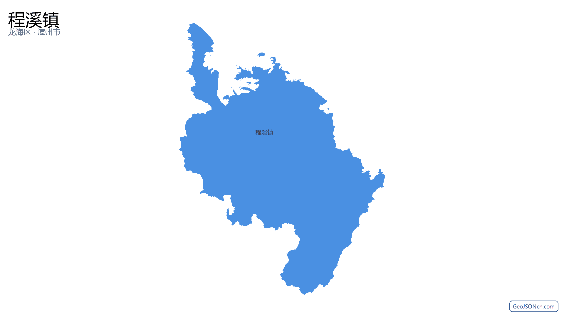 程溪镇行政区划边界地图(龙海区·漳州市),提供GeoJSON、SHP矢量边界数据下载及高清地图大图(PNG/JPG) - GeoJSONcn.com
