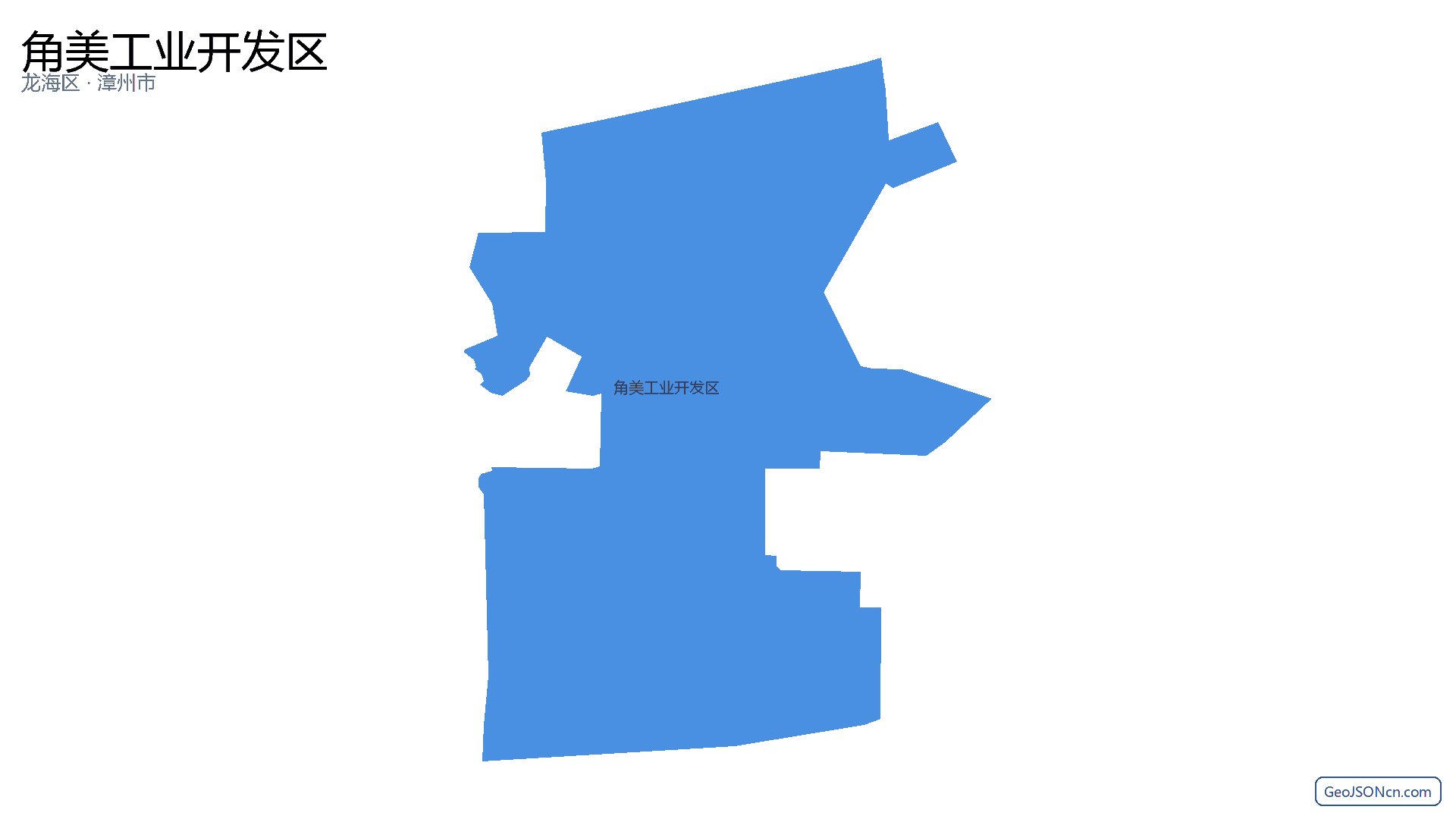 角美工业开发区行政区划边界地图（龙海区·漳州市）,提供GeoJSON、SHP矢量边界数据下载及高清地图大图(PNG/JPG) - GeoJSONcn.com