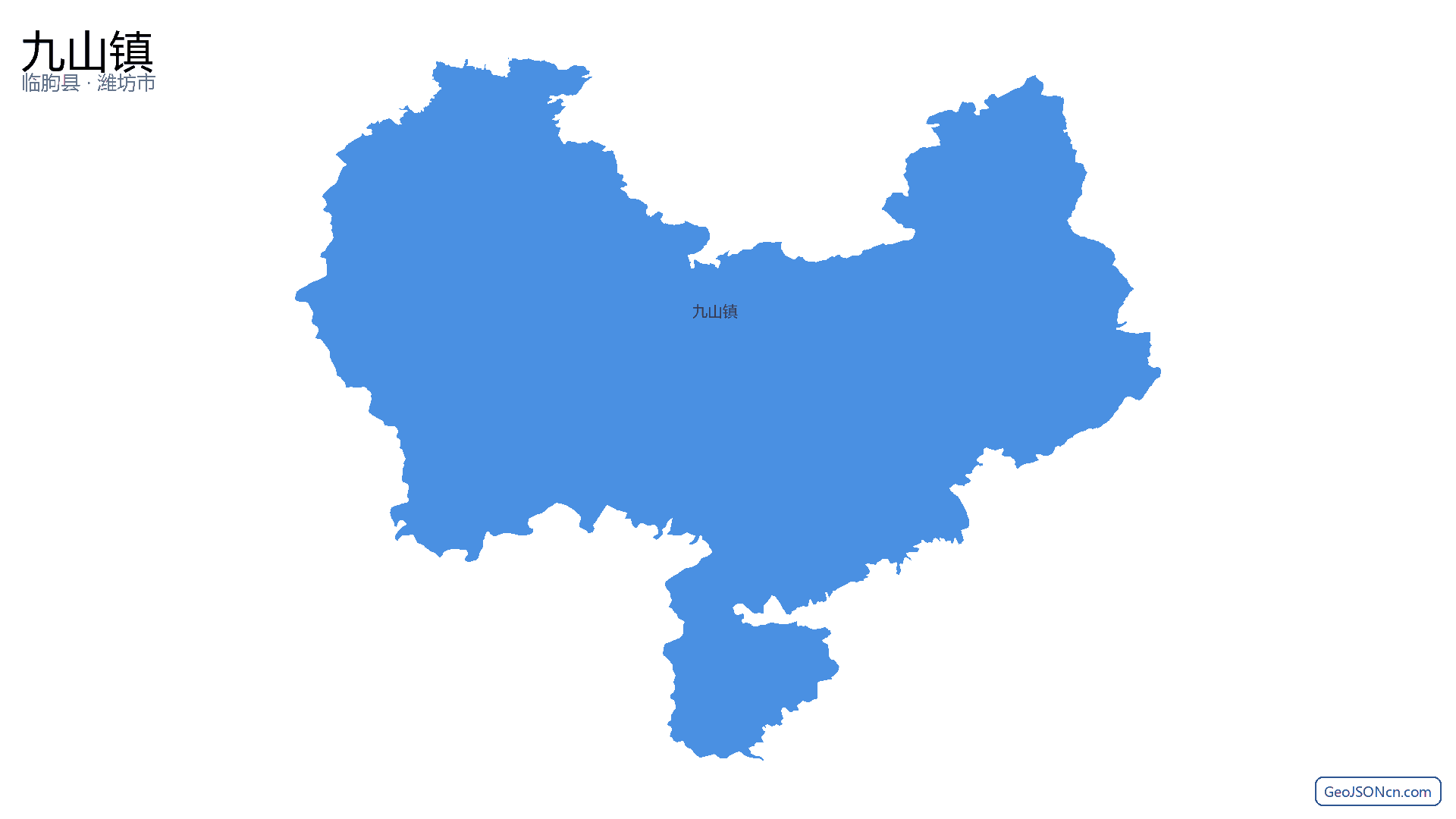 九山镇行政区划边界地图(临朐县·潍坊市),提供GeoJSON、SHP矢量边界数据下载及高清地图大图(PNG/JPG) - GeoJSONcn.com