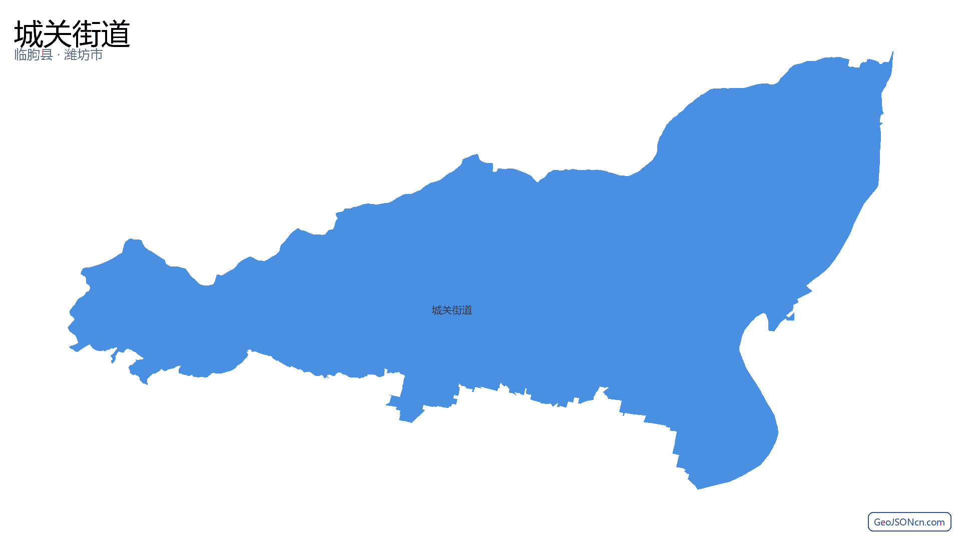 城关街道行政区划边界地图(临朐县·潍坊市),提供GeoJSON、SHP矢量边界数据下载及高清地图大图(PNG/JPG) - GeoJSONcn.com
