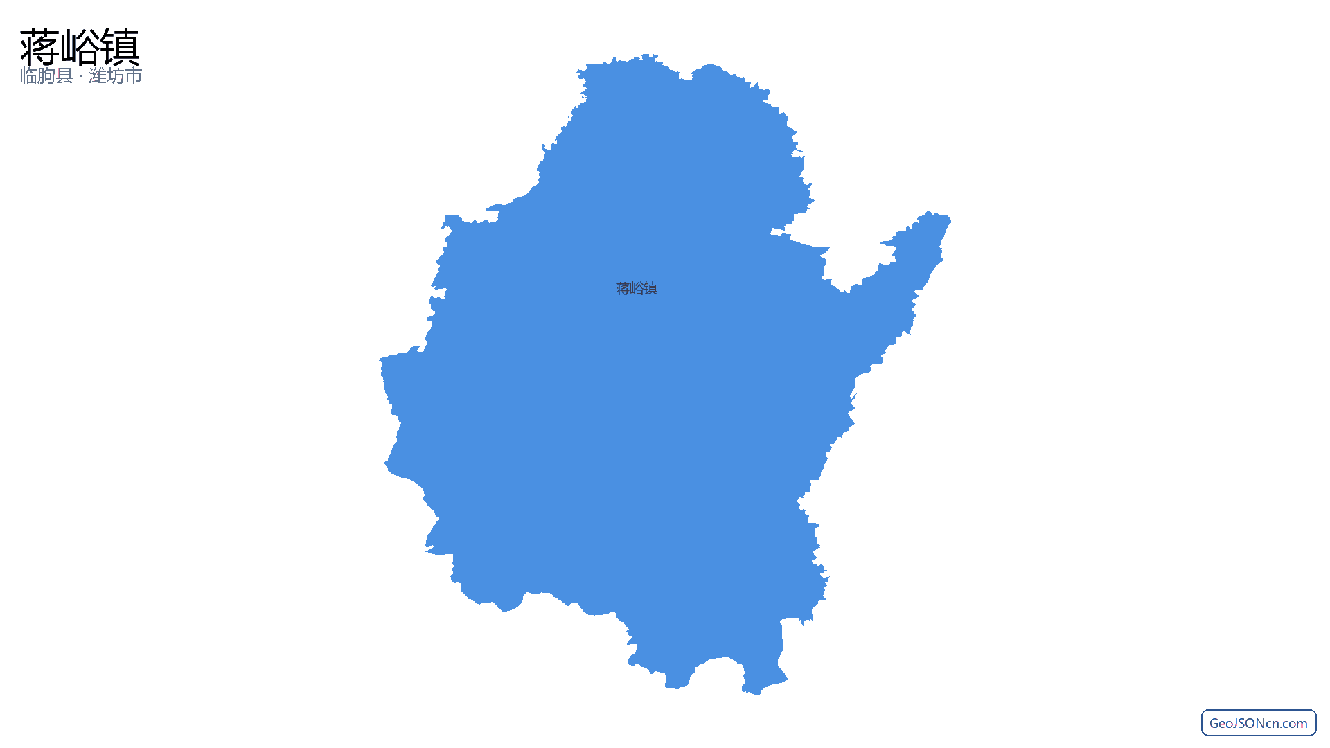 蒋峪镇行政区划边界地图（临朐县·潍坊市）,提供GeoJSON、SHP矢量边界数据下载及高清地图大图(PNG/JPG) - GeoJSONcn.com