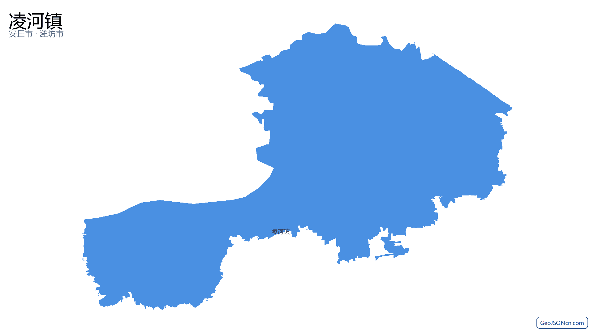 凌河镇行政区划边界地图(安丘市·潍坊市),提供GeoJSON、SHP矢量边界数据下载及高清地图大图(PNG/JPG) - GeoJSONcn.com