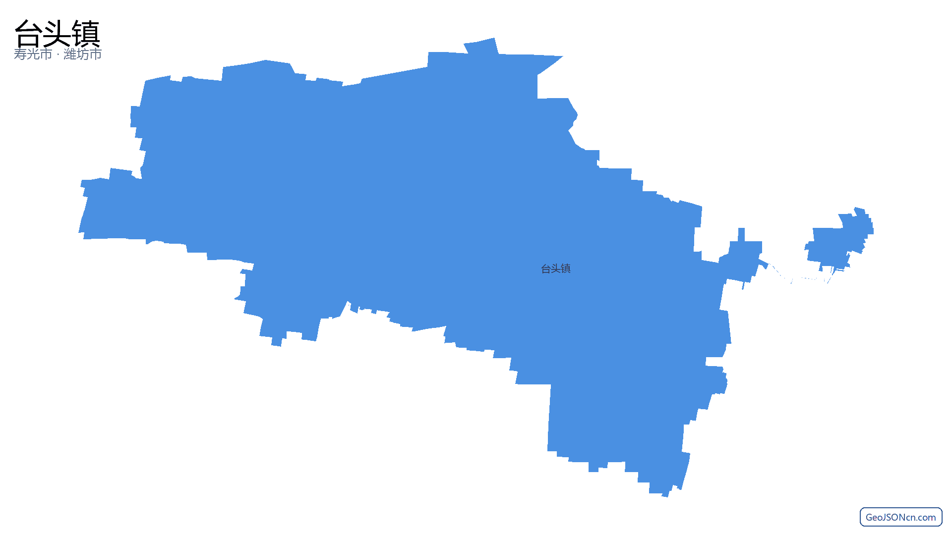 台头镇行政区划边界地图(寿光市·潍坊市),提供GeoJSON、SHP矢量边界数据下载及高清地图大图(PNG/JPG) - GeoJSONcn.com