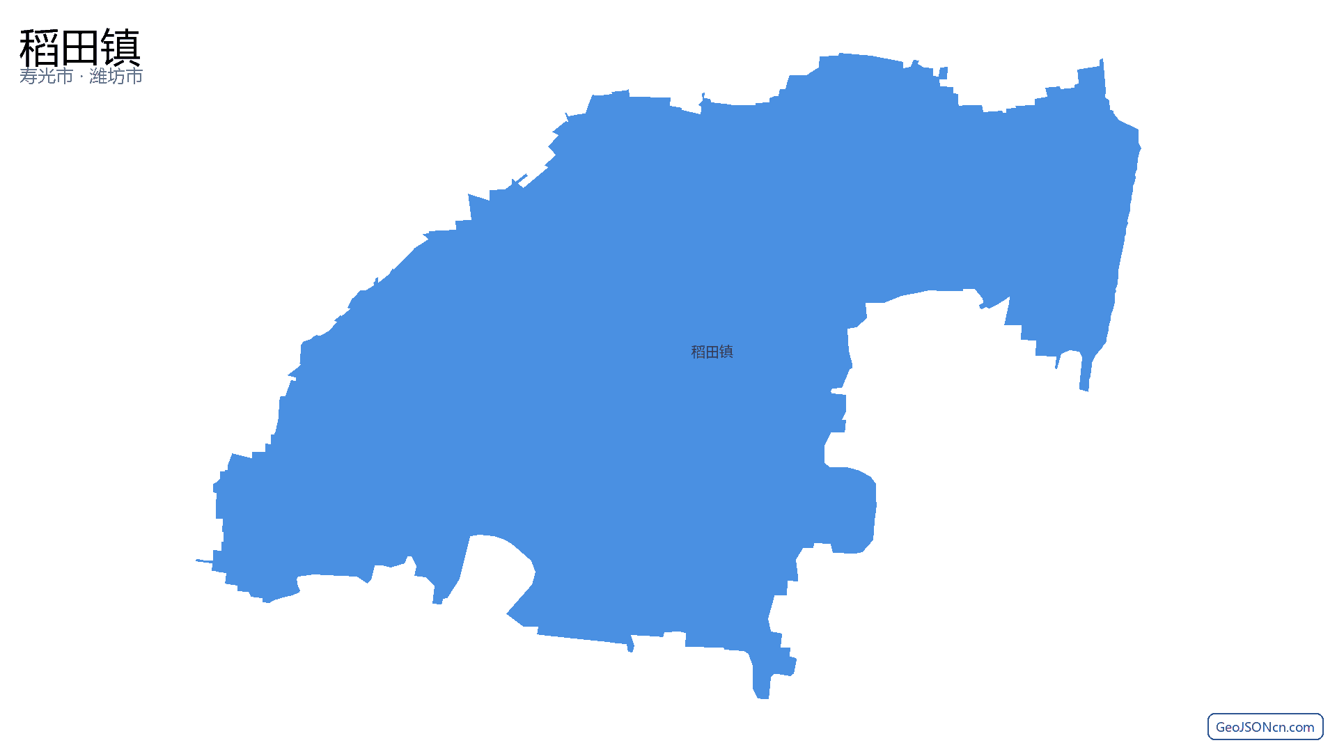 稻田镇行政区划边界地图（寿光市·潍坊市）,提供GeoJSON、SHP矢量边界数据下载及高清地图大图(PNG/JPG) - GeoJSONcn.com