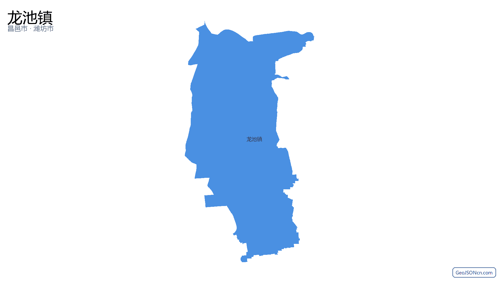 龙池镇行政区划边界地图（昌邑市·潍坊市）,提供GeoJSON、SHP矢量边界数据下载及高清地图大图(PNG/JPG) - GeoJSONcn.com