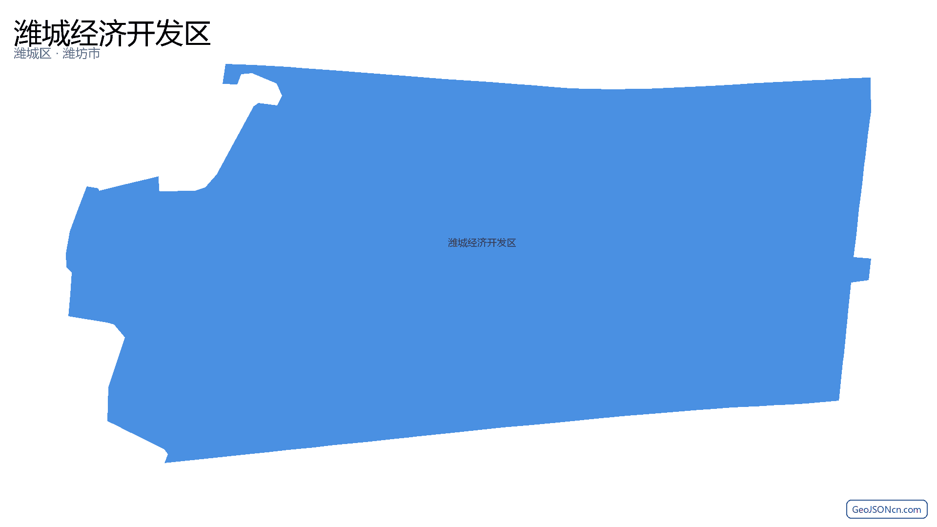 潍城经济开发区行政区划边界地图(潍城区·潍坊市),提供GeoJSON、SHP矢量边界数据下载及高清地图大图(PNG/JPG) - GeoJSONcn.com