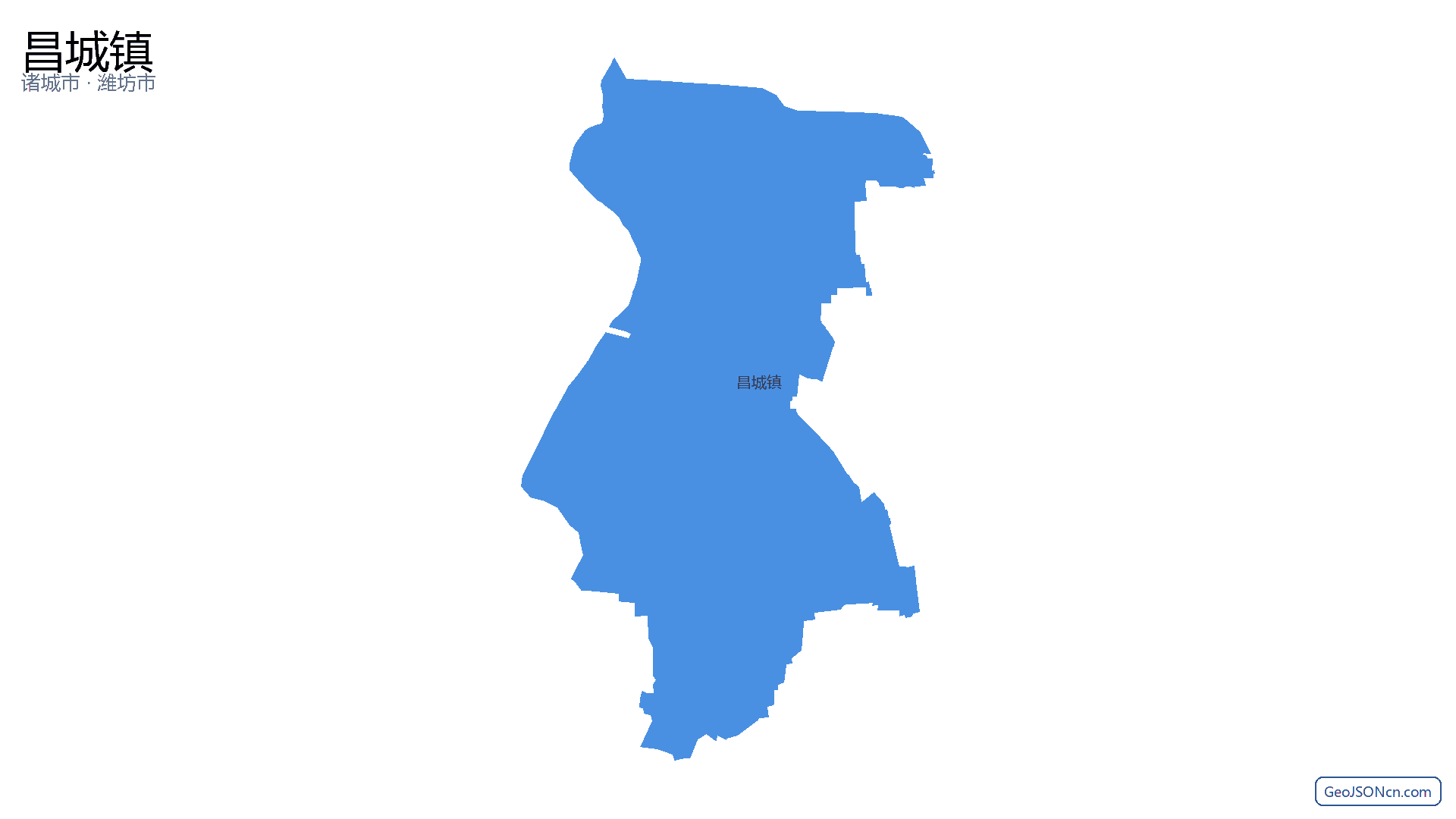 昌城镇行政区划边界地图(诸城市·潍坊市),提供GeoJSON、SHP矢量边界数据下载及高清地图大图(PNG/JPG) - GeoJSONcn.com