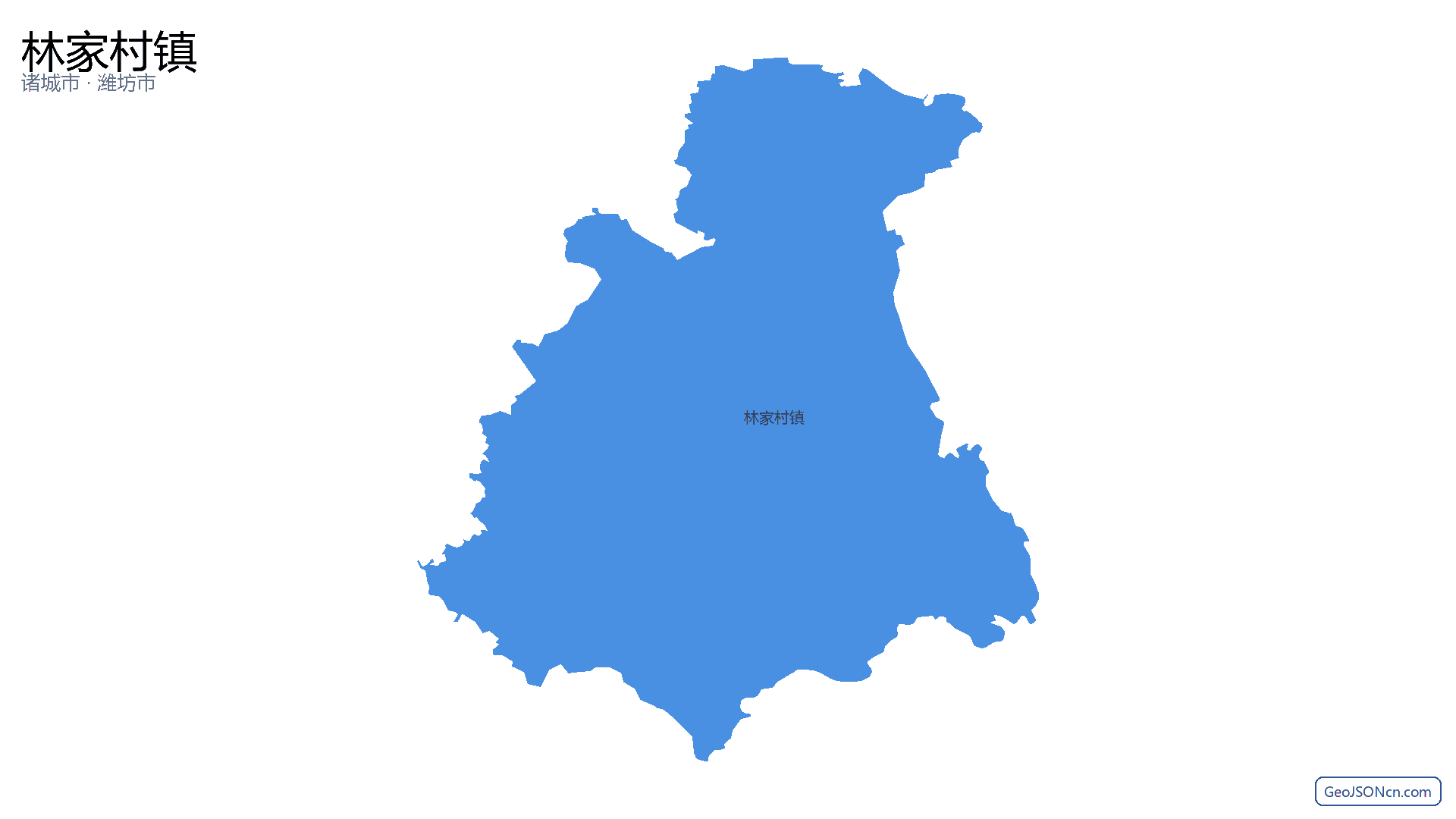 林家村镇行政区划边界地图(诸城市·潍坊市),提供GeoJSON、SHP矢量边界数据下载及高清地图大图(PNG/JPG) - GeoJSONcn.com