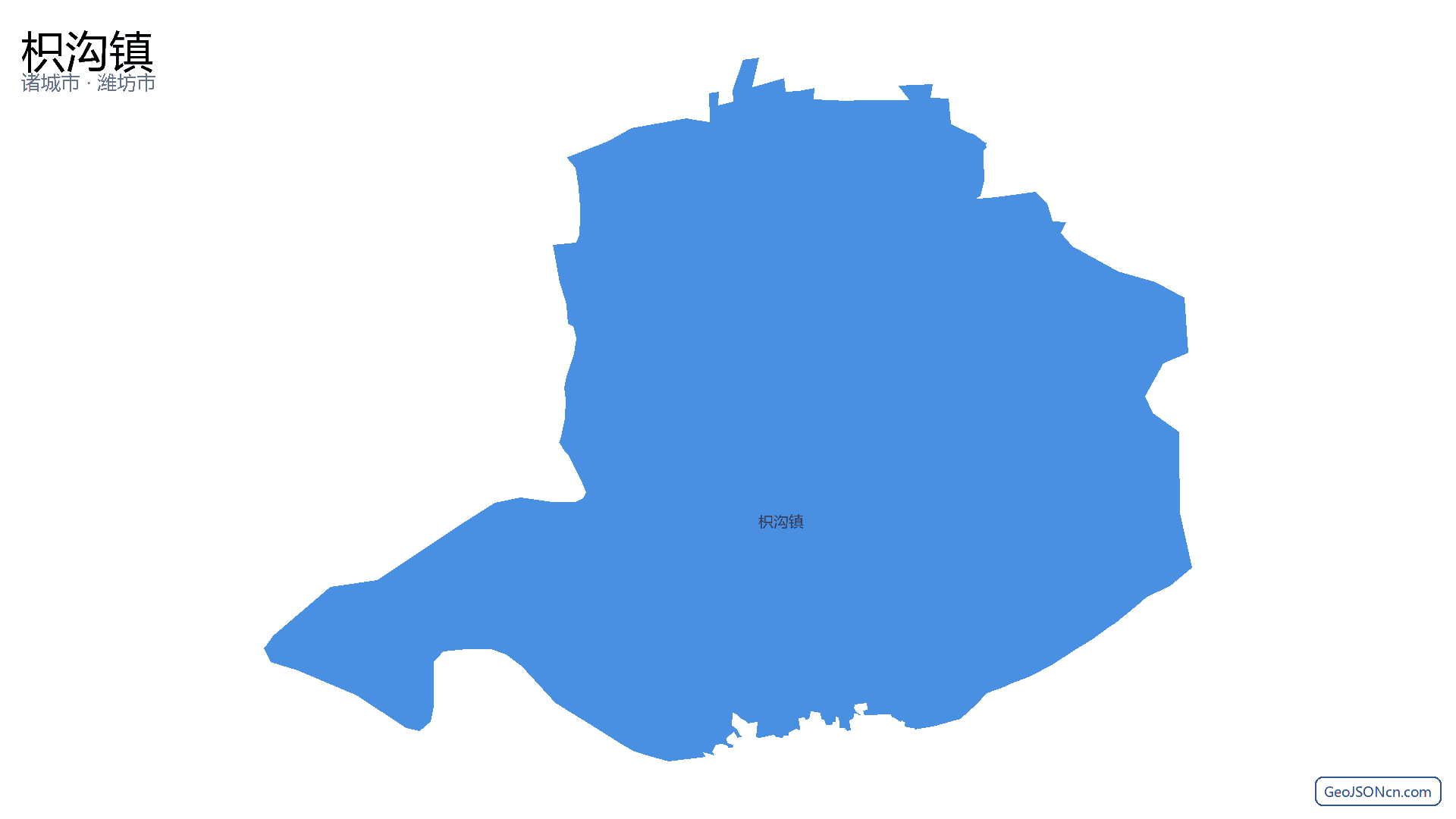 枳沟镇行政区划边界地图（诸城市·潍坊市）,提供GeoJSON、SHP矢量边界数据下载及高清地图大图(PNG/JPG) - GeoJSONcn.com