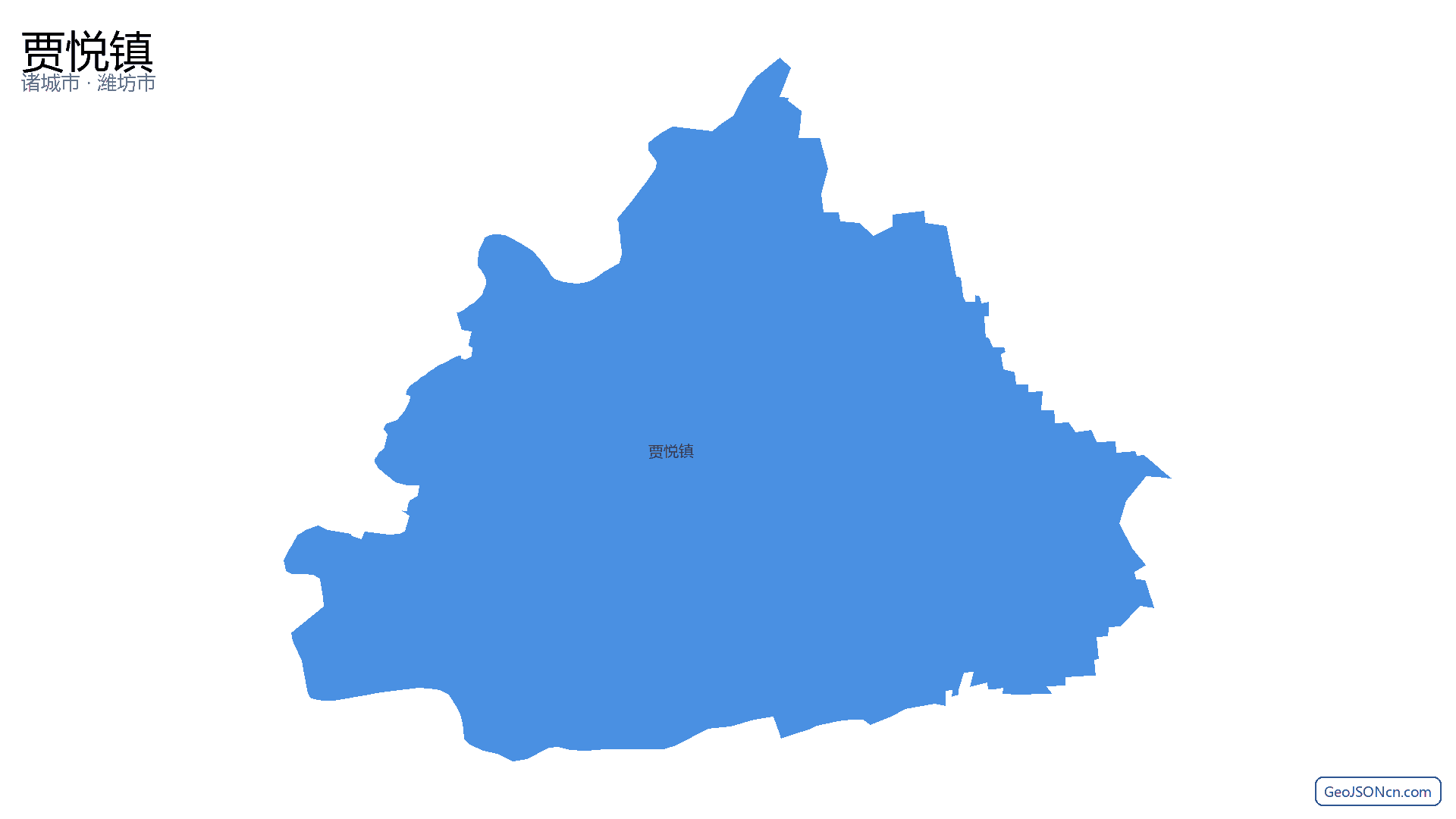 贾悦镇行政区划边界地图(诸城市·潍坊市),提供GeoJSON、SHP矢量边界数据下载及高清地图大图(PNG/JPG) - GeoJSONcn.com