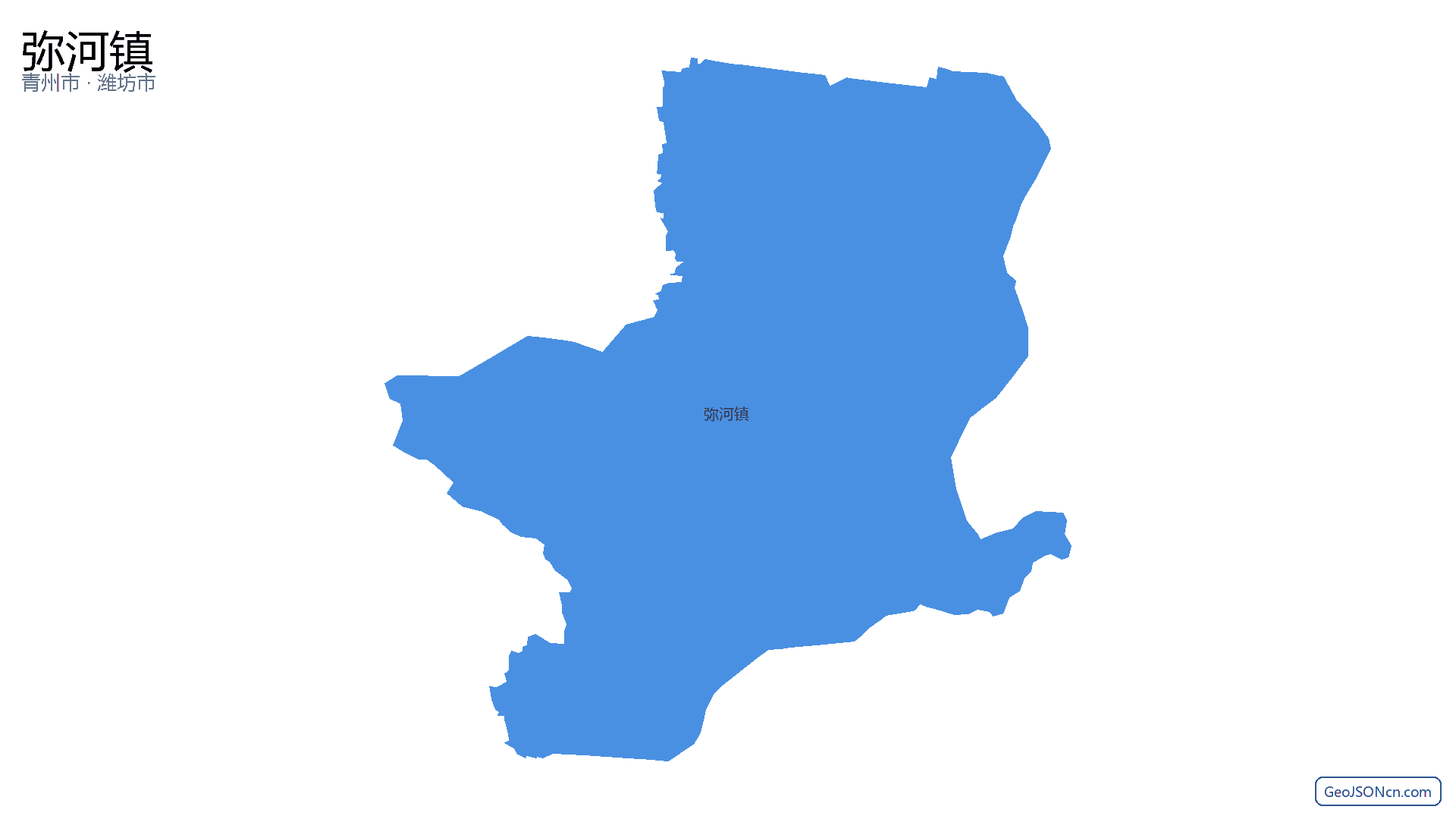 弥河镇行政区划边界地图(青州市·潍坊市),提供GeoJSON、SHP矢量边界数据下载及高清地图大图(PNG/JPG) - GeoJSONcn.com