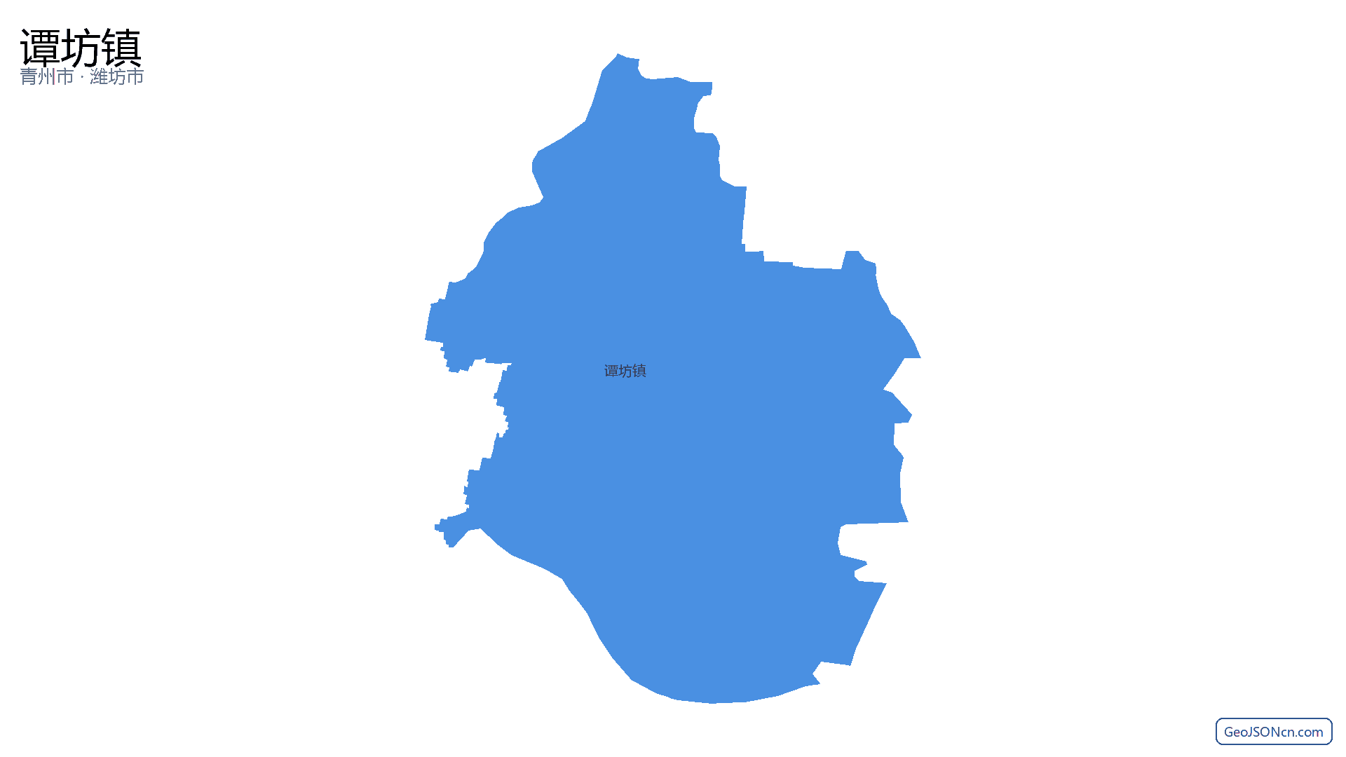 谭坊镇行政区划边界地图(青州市·潍坊市),提供GeoJSON、SHP矢量边界数据下载及高清地图大图(PNG/JPG) - GeoJSONcn.com
