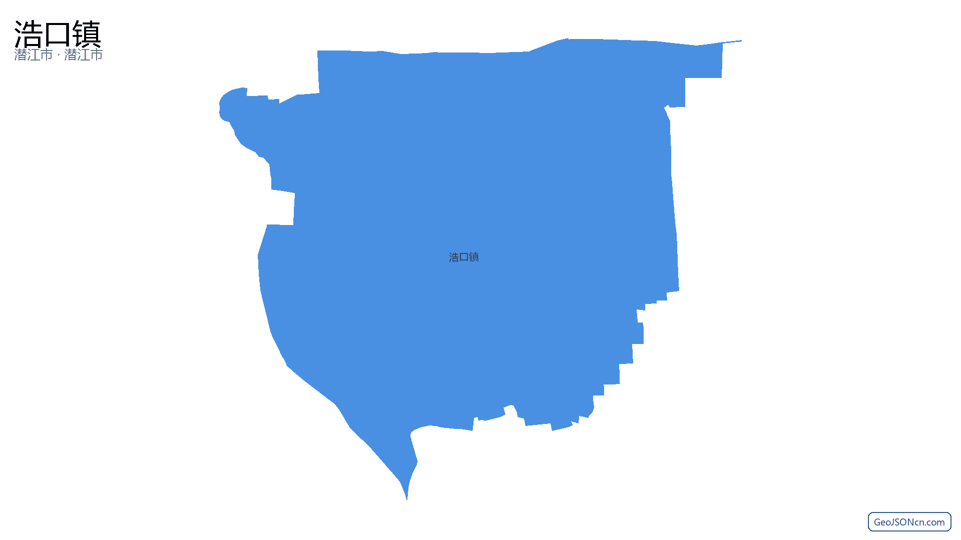 浩口镇行政区划边界地图(潜江市·潜江市),提供GeoJSON、SHP矢量边界数据下载及高清地图大图(PNG/JPG) - GeoJSONcn.com