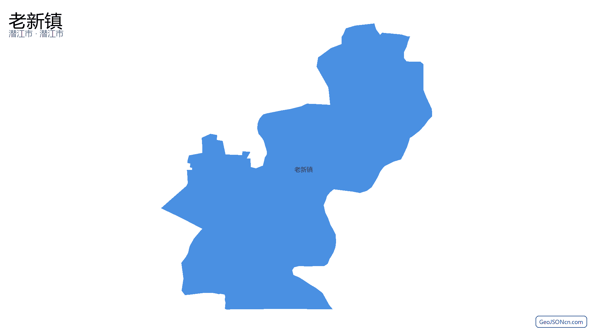 老新镇行政区划边界地图(潜江市·潜江市),提供GeoJSON、SHP矢量边界数据下载及高清地图大图(PNG/JPG) - GeoJSONcn.com