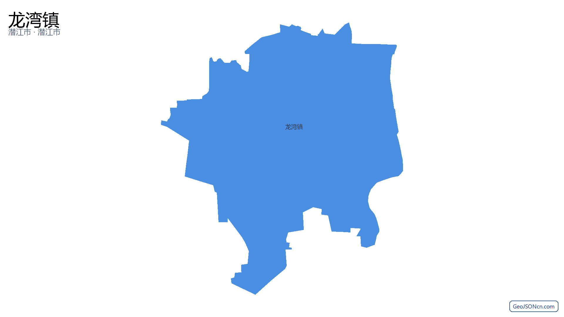 龙湾镇行政区划边界地图（潜江市·潜江市）,提供GeoJSON、SHP矢量边界数据下载及高清地图大图(PNG/JPG) - GeoJSONcn.com