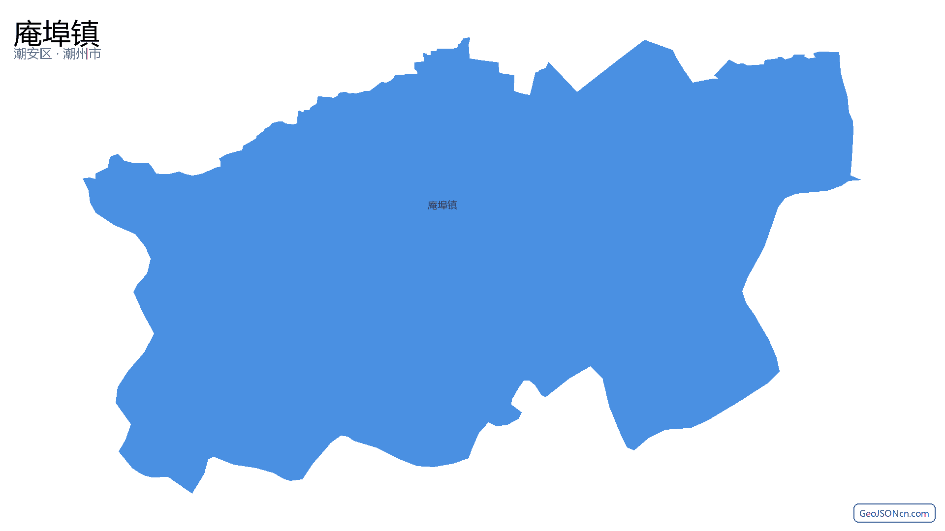 庵埠镇行政区划边界地图（潮安区·潮州市）,提供GeoJSON、SHP矢量边界数据下载及高清地图大图(PNG/JPG) - GeoJSONcn.com
