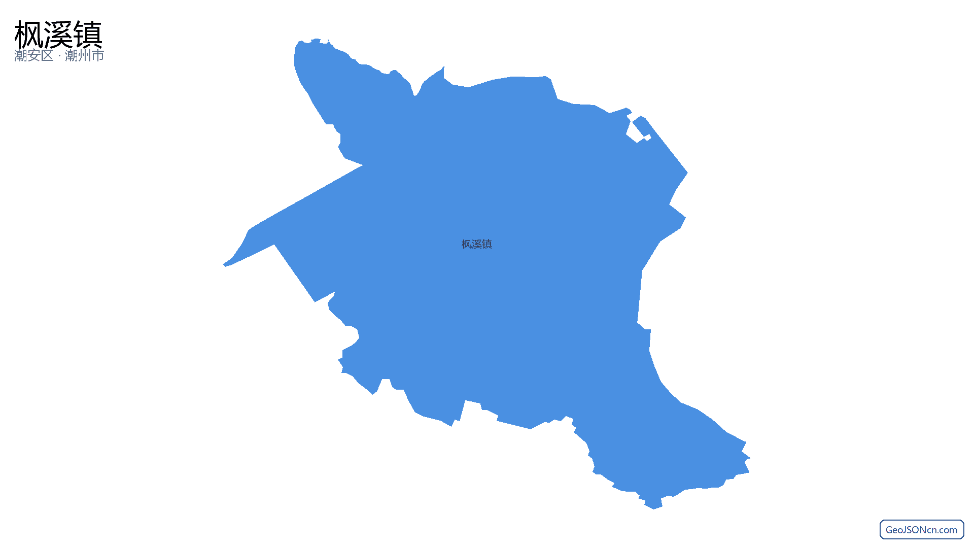 枫溪镇行政区划边界地图（潮安区·潮州市）,提供GeoJSON、SHP矢量边界数据下载及高清地图大图(PNG/JPG) - GeoJSONcn.com