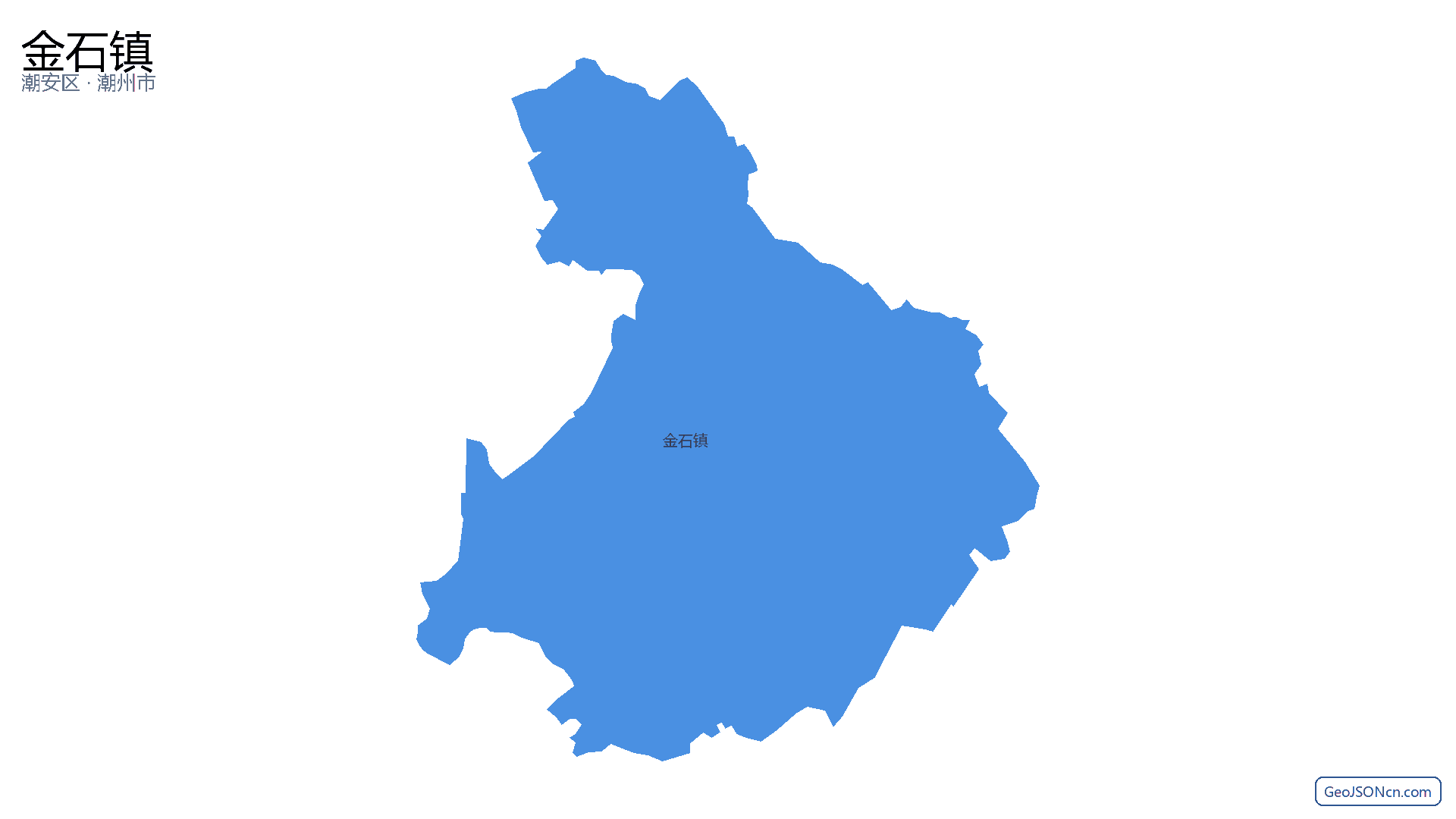金石镇行政区划边界地图（潮安区·潮州市）,提供GeoJSON、SHP矢量边界数据下载及高清地图大图(PNG/JPG) - GeoJSONcn.com