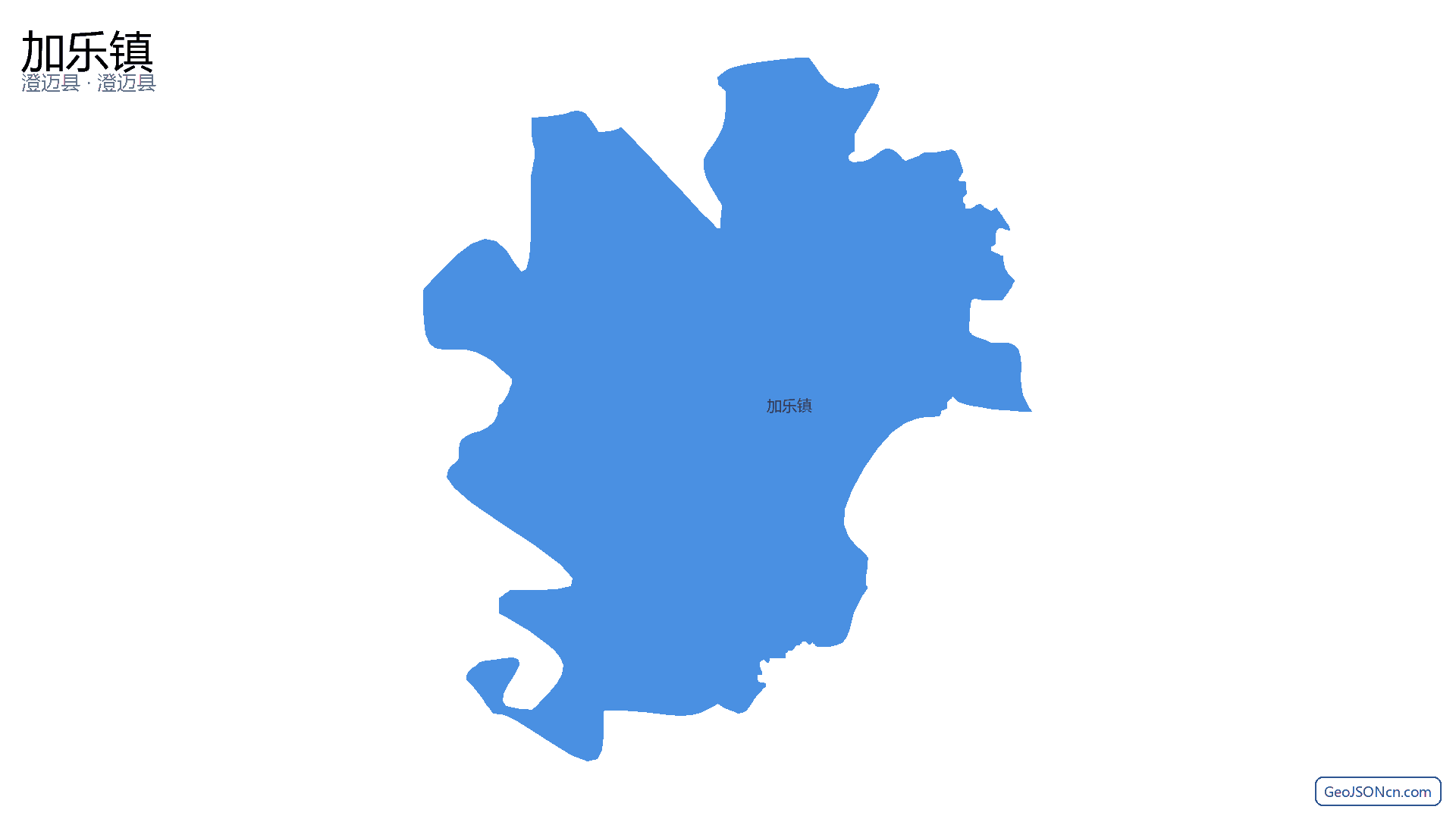 加乐镇行政区划边界地图(澄迈县·澄迈县),提供GeoJSON、SHP矢量边界数据下载及高清地图大图(PNG/JPG) - GeoJSONcn.com
