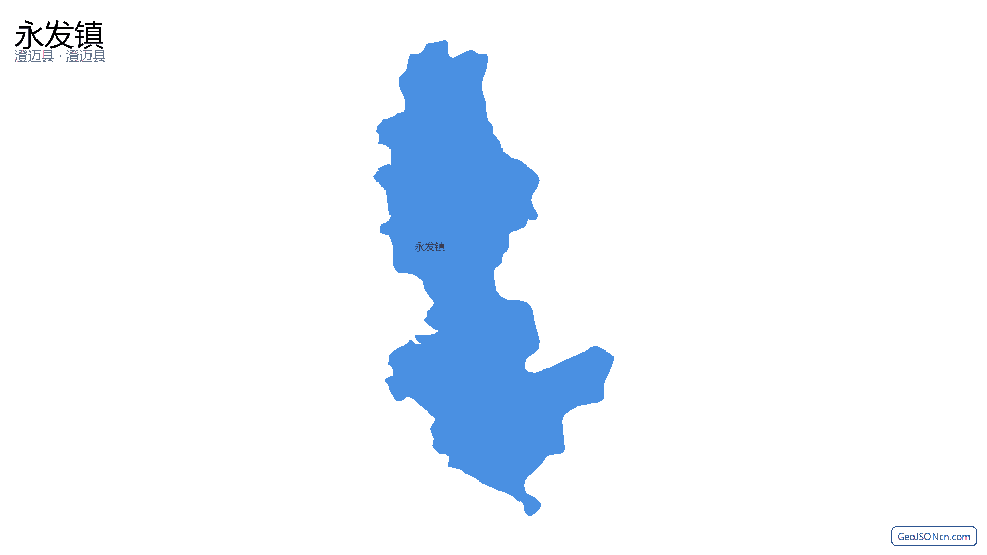 永发镇行政区划边界地图（澄迈县·澄迈县）,提供GeoJSON、SHP矢量边界数据下载及高清地图大图(PNG/JPG) - GeoJSONcn.com