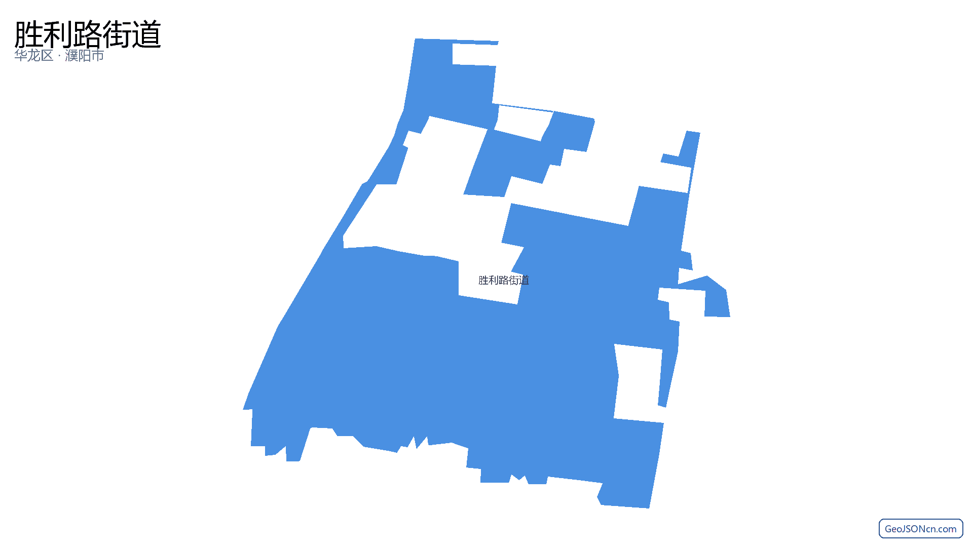 胜利路街道行政区划边界地图(华龙区·濮阳市),提供GeoJSON、SHP矢量边界数据下载及高清地图大图(PNG/JPG) - GeoJSONcn.com
