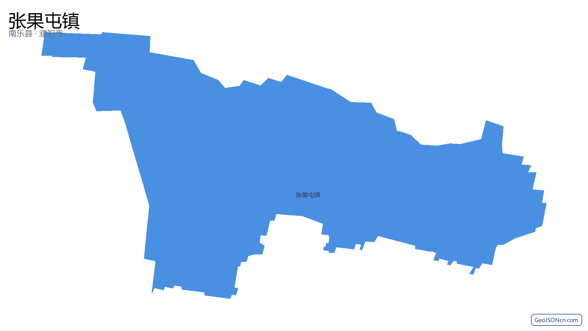 张果屯镇行政区划边界地图(南乐县·濮阳市),提供GeoJSON、SHP矢量边界数据下载及高清地图大图(PNG/JPG) - GeoJSONcn.com