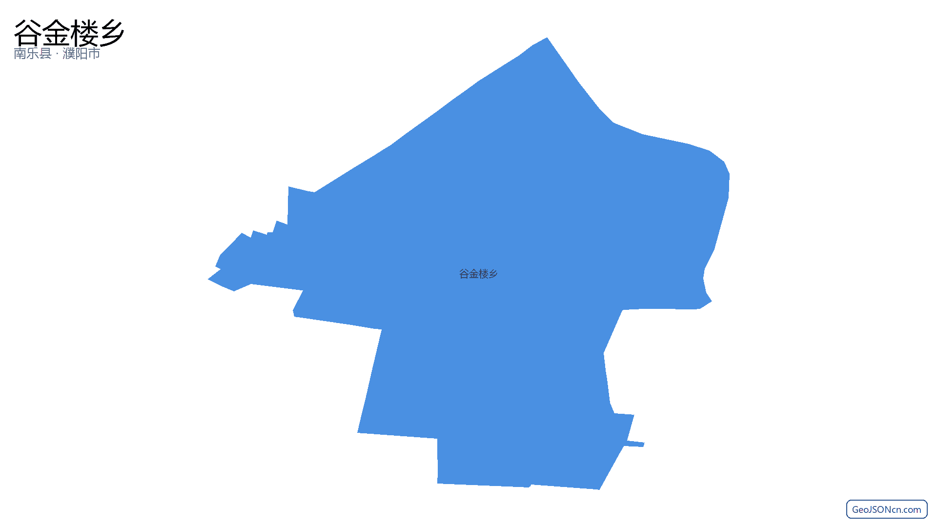 谷金楼乡行政区划边界地图（南乐县·濮阳市）,提供GeoJSON、SHP矢量边界数据下载及高清地图大图(PNG/JPG) - GeoJSONcn.com