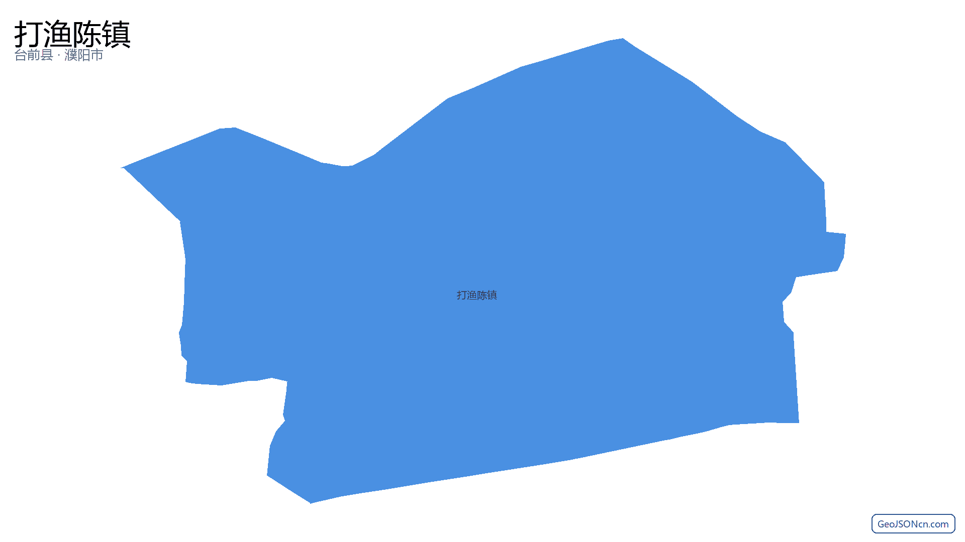 打渔陈镇行政区划边界地图(台前县·濮阳市),提供GeoJSON、SHP矢量边界数据下载及高清地图大图(PNG/JPG) - GeoJSONcn.com