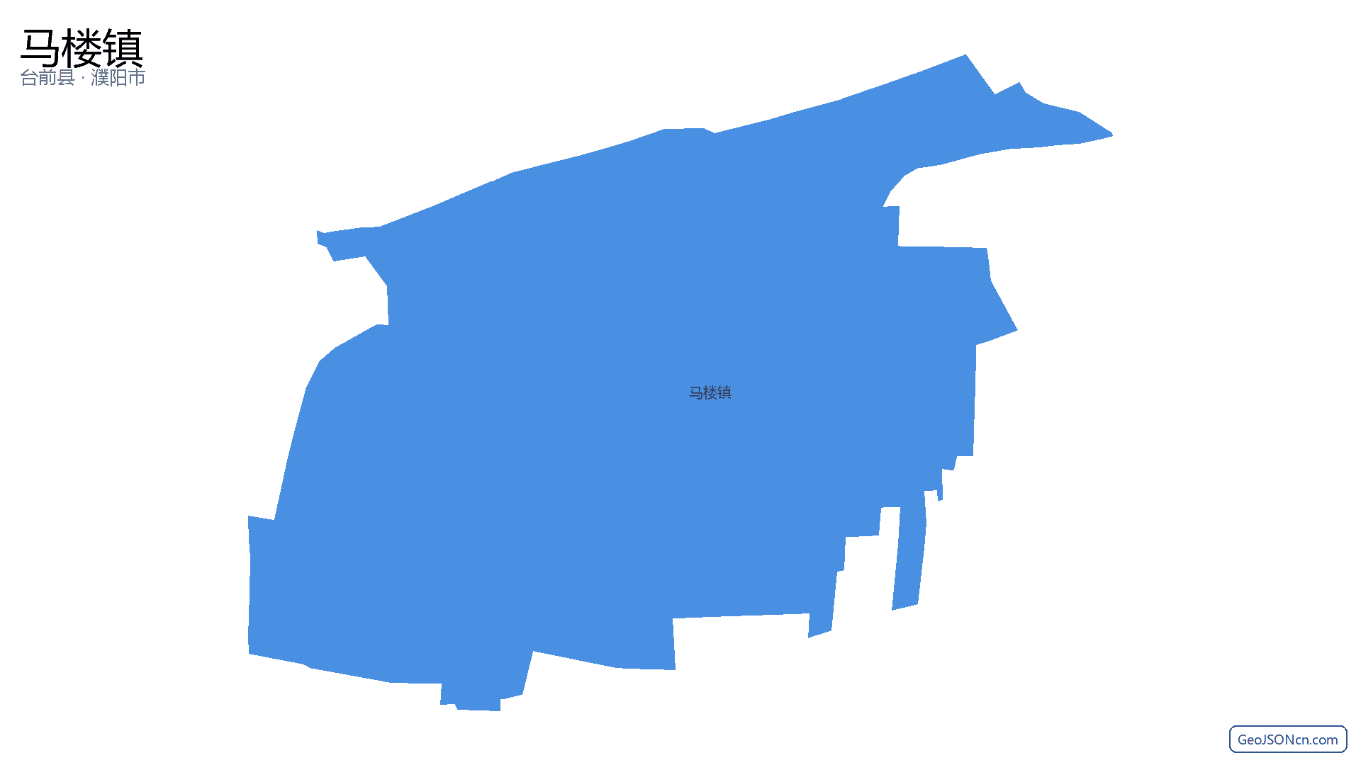 马楼镇行政区划边界地图（台前县·濮阳市）,提供GeoJSON、SHP矢量边界数据下载及高清地图大图(PNG/JPG) - GeoJSONcn.com