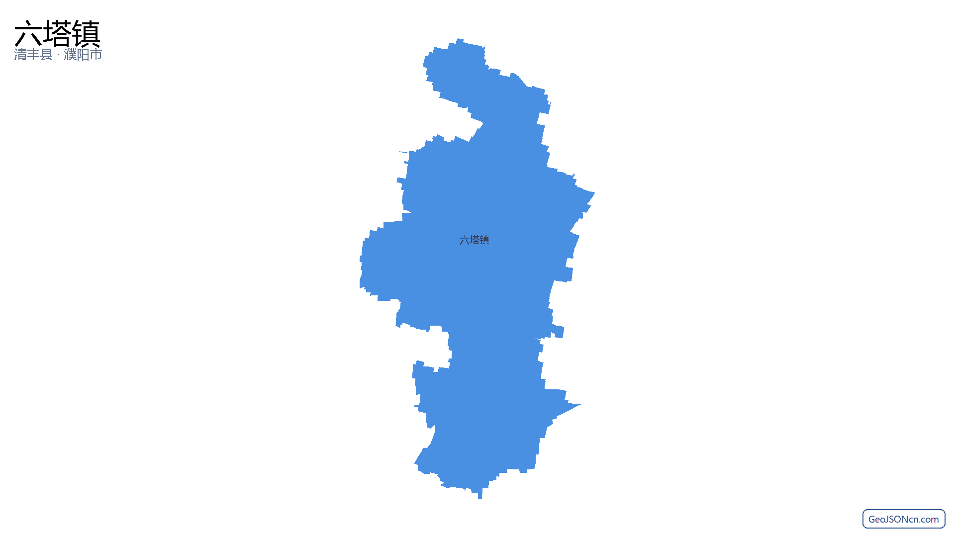 六塔镇行政区划边界地图(清丰县·濮阳市),提供GeoJSON、SHP矢量边界数据下载及高清地图大图(PNG/JPG) - GeoJSONcn.com
