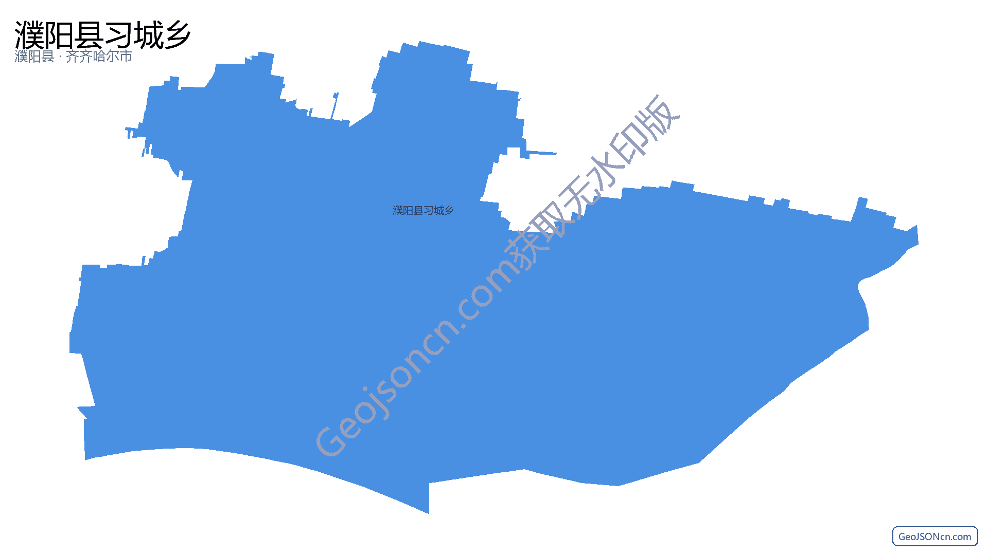 濮阳县习城乡行政区划边界地图（濮阳县·濮阳市）,提供GeoJSON、SHP矢量边界数据下载及高清地图大图(PNG/JPG) - GeoJSONcn.com