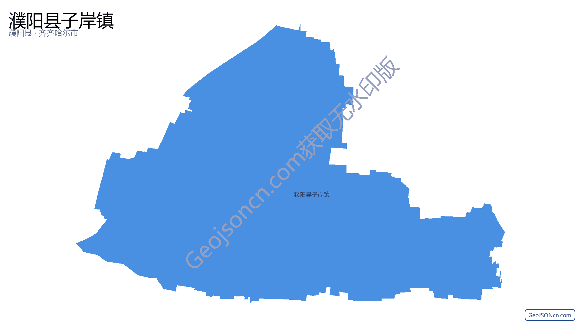 濮阳县子岸镇行政区划边界地图（濮阳县·濮阳市）,提供GeoJSON、SHP矢量边界数据下载及高清地图大图(PNG/JPG) - GeoJSONcn.com