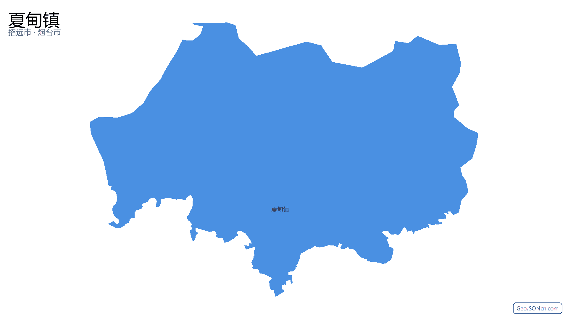 夏甸镇行政区划边界地图(招远市·烟台市),提供GeoJSON、SHP矢量边界数据下载及高清地图大图(PNG/JPG) - GeoJSONcn.com