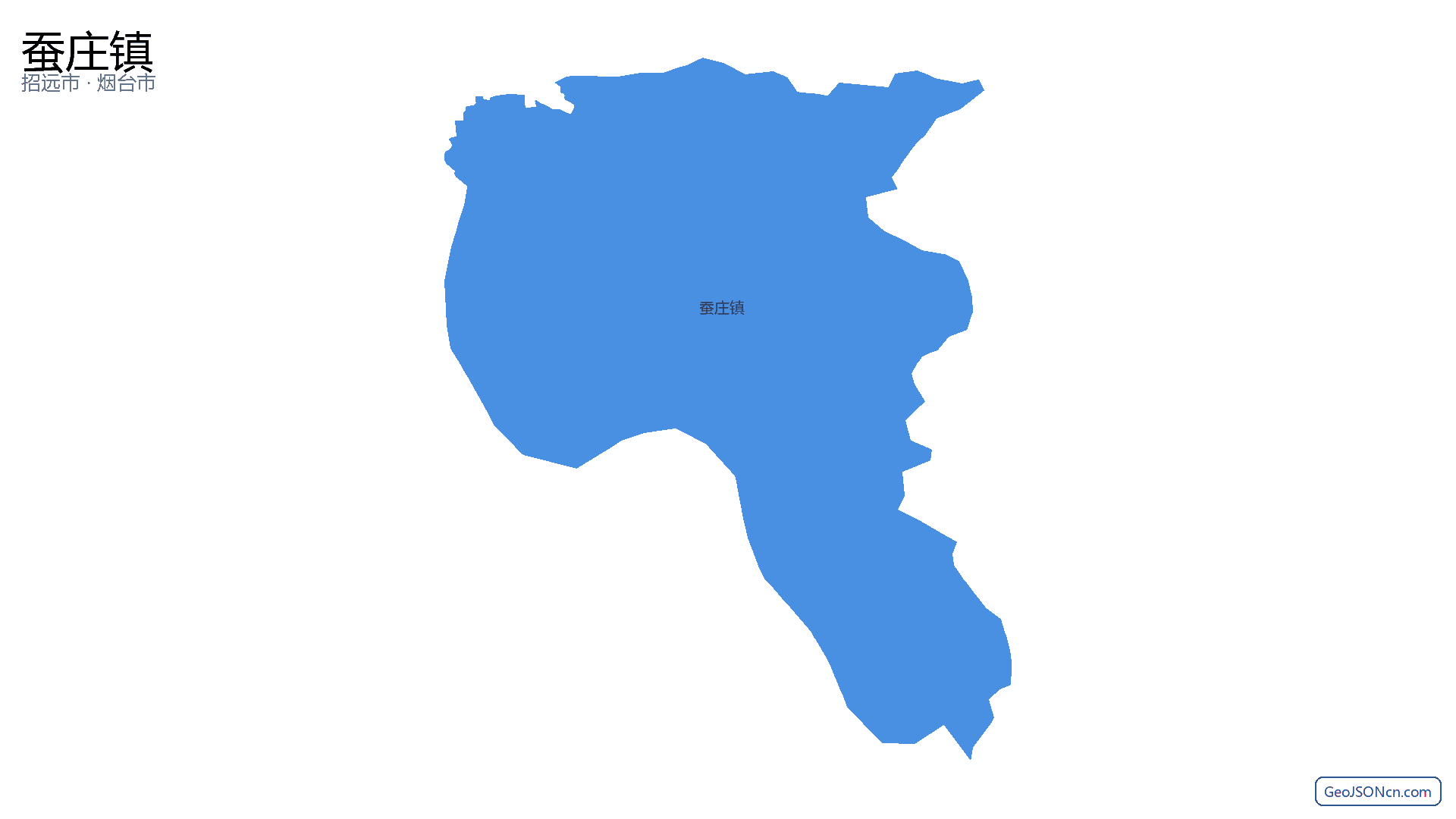 蚕庄镇行政区划边界地图(招远市·烟台市),提供GeoJSON、SHP矢量边界数据下载及高清地图大图(PNG/JPG) - GeoJSONcn.com