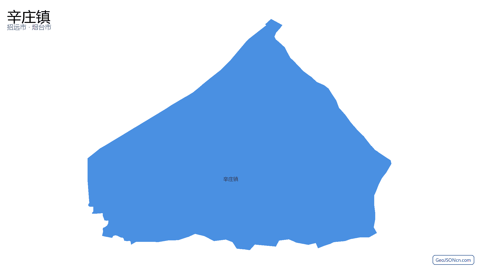 辛庄镇行政区划边界地图（招远市·烟台市）,提供GeoJSON、SHP矢量边界数据下载及高清地图大图(PNG/JPG) - GeoJSONcn.com