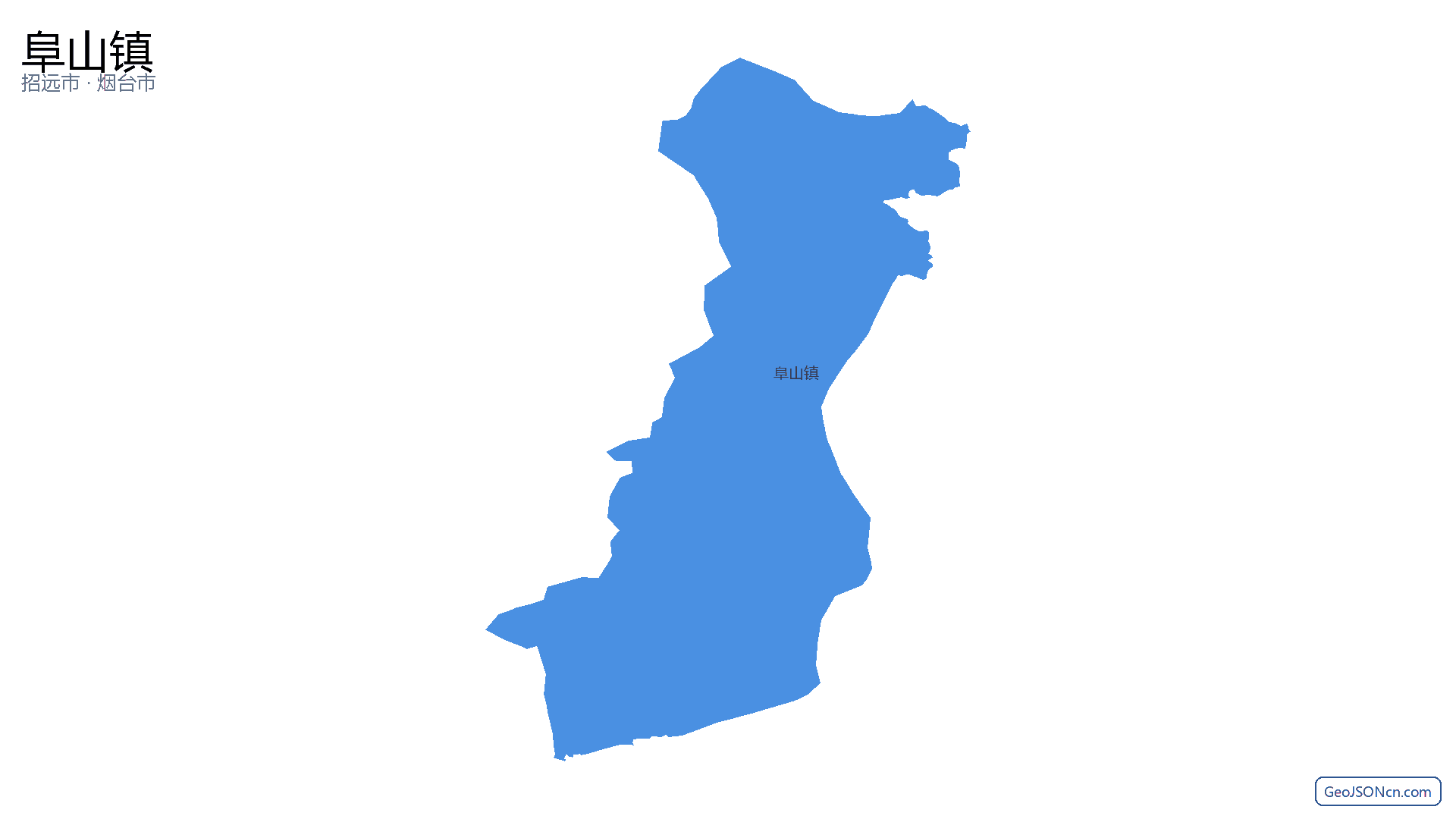 阜山镇行政区划边界地图(招远市·烟台市),提供GeoJSON、SHP矢量边界数据下载及高清地图大图(PNG/JPG) - GeoJSONcn.com