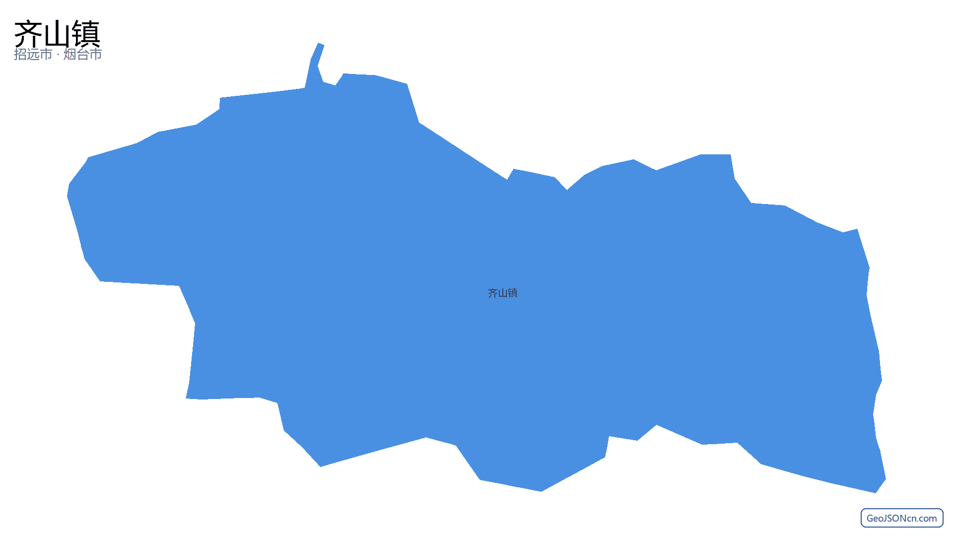 齐山镇行政区划边界地图(招远市·烟台市),提供GeoJSON、SHP矢量边界数据下载及高清地图大图(PNG/JPG) - GeoJSONcn.com
