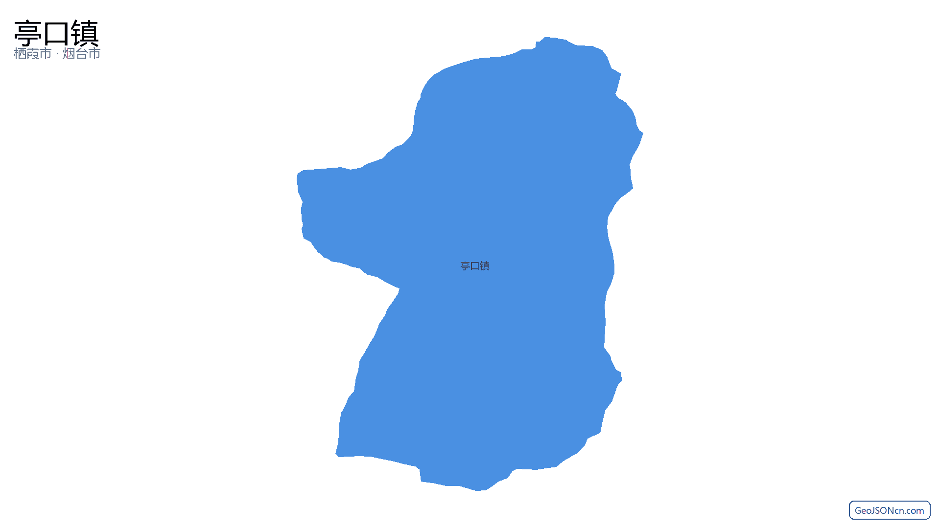 亭口镇行政区划边界地图（栖霞市·烟台市）,提供GeoJSON、SHP矢量边界数据下载及高清地图大图(PNG/JPG) - GeoJSONcn.com