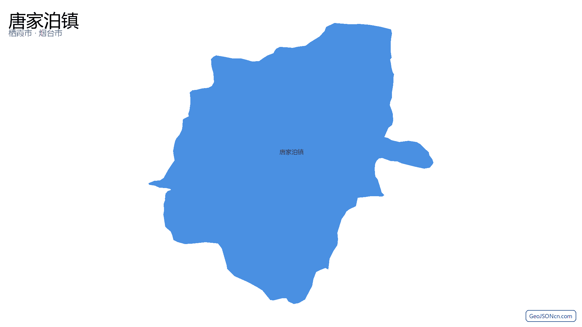 唐家泊镇行政区划边界地图（栖霞市·烟台市）,提供GeoJSON、SHP矢量边界数据下载及高清地图大图(PNG/JPG) - GeoJSONcn.com