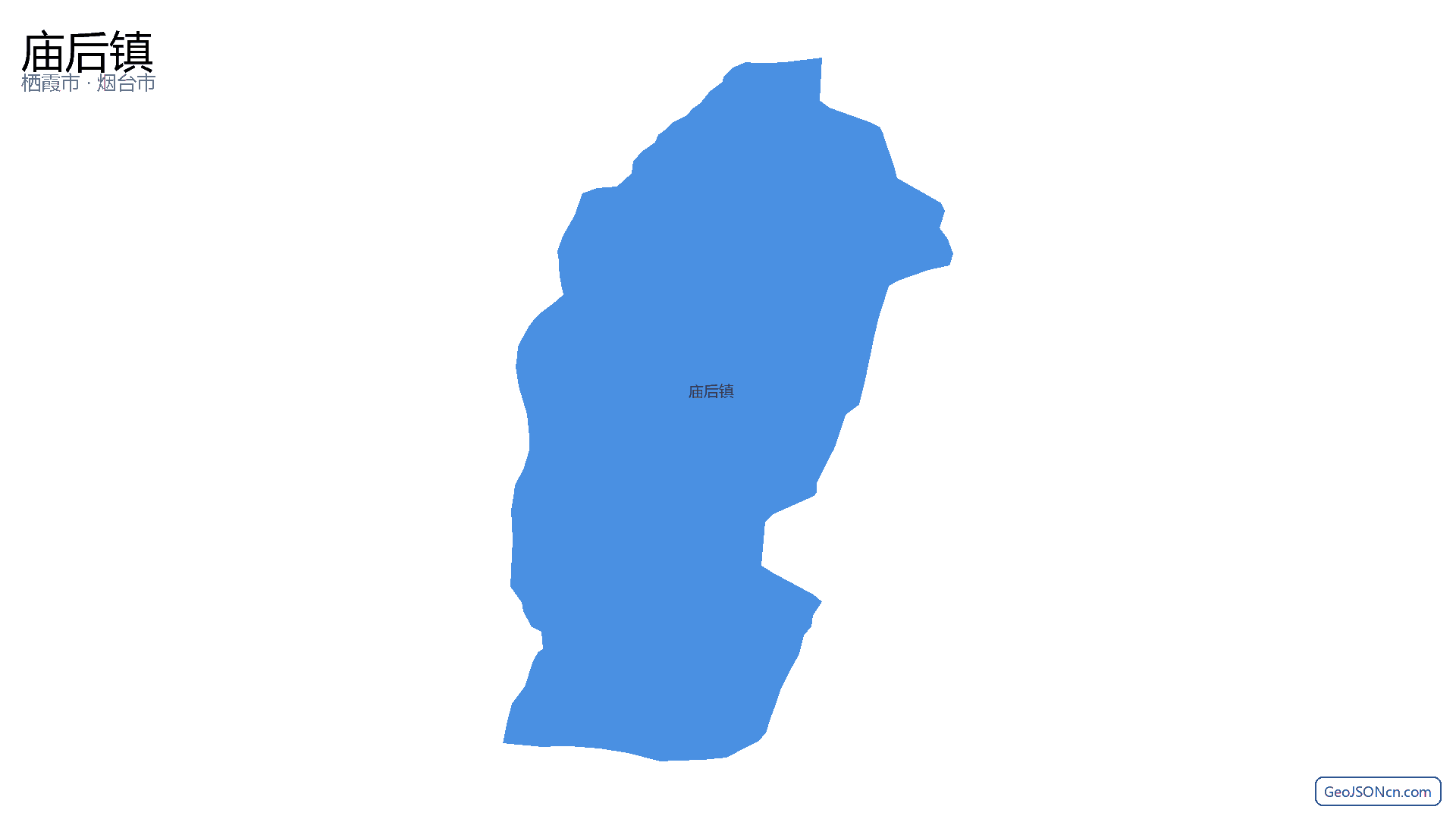 庙后镇行政区划边界地图（栖霞市·烟台市）,提供GeoJSON、SHP矢量边界数据下载及高清地图大图(PNG/JPG) - GeoJSONcn.com